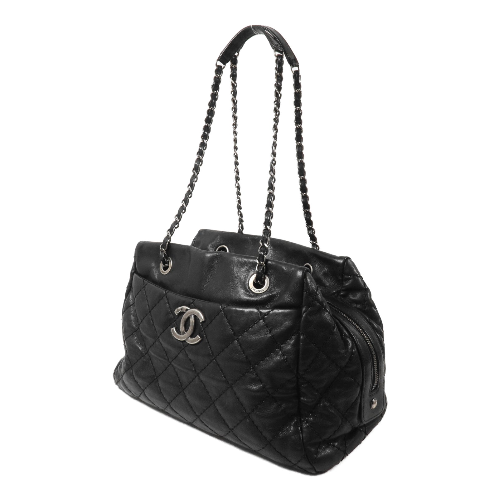 CHANEL 牛皮皮革Chain Shoulder Bag鏈帶肩背袋