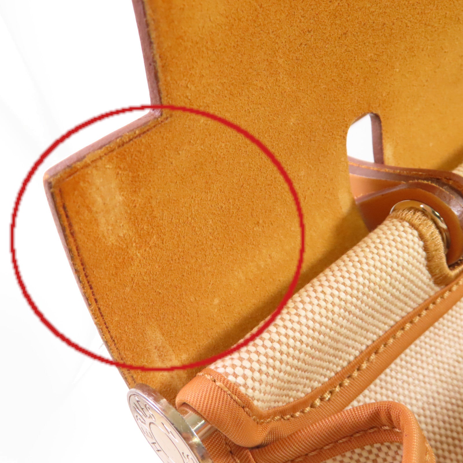 HERMES Toile-H帆布Herbag TPM 2Way Shoulder Bag銀扣手挽肩背兩用袋Beton冰川白色