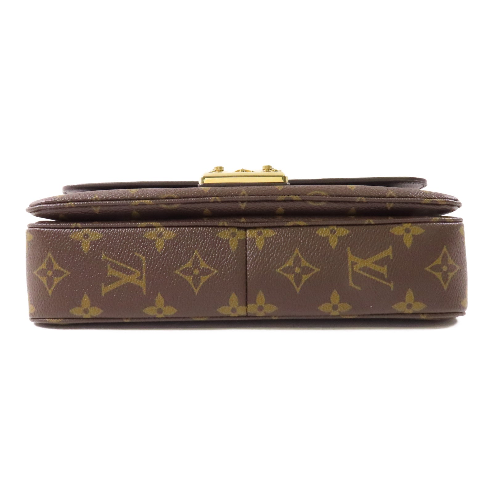 LOUIS VUITTON Monogram Marceau金扣鏈帶肩背袋棕色