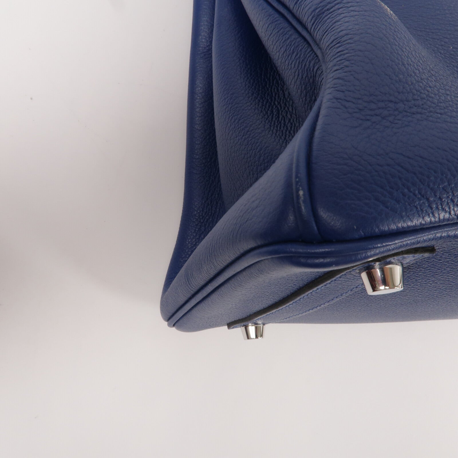 HERMES Novillo皮革Birkin 30手挽袋Deep Bleu