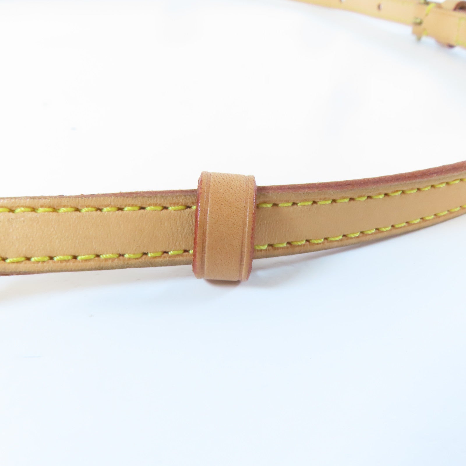LOUIS VUITTON 皮革Strap金扣肩帶啡色