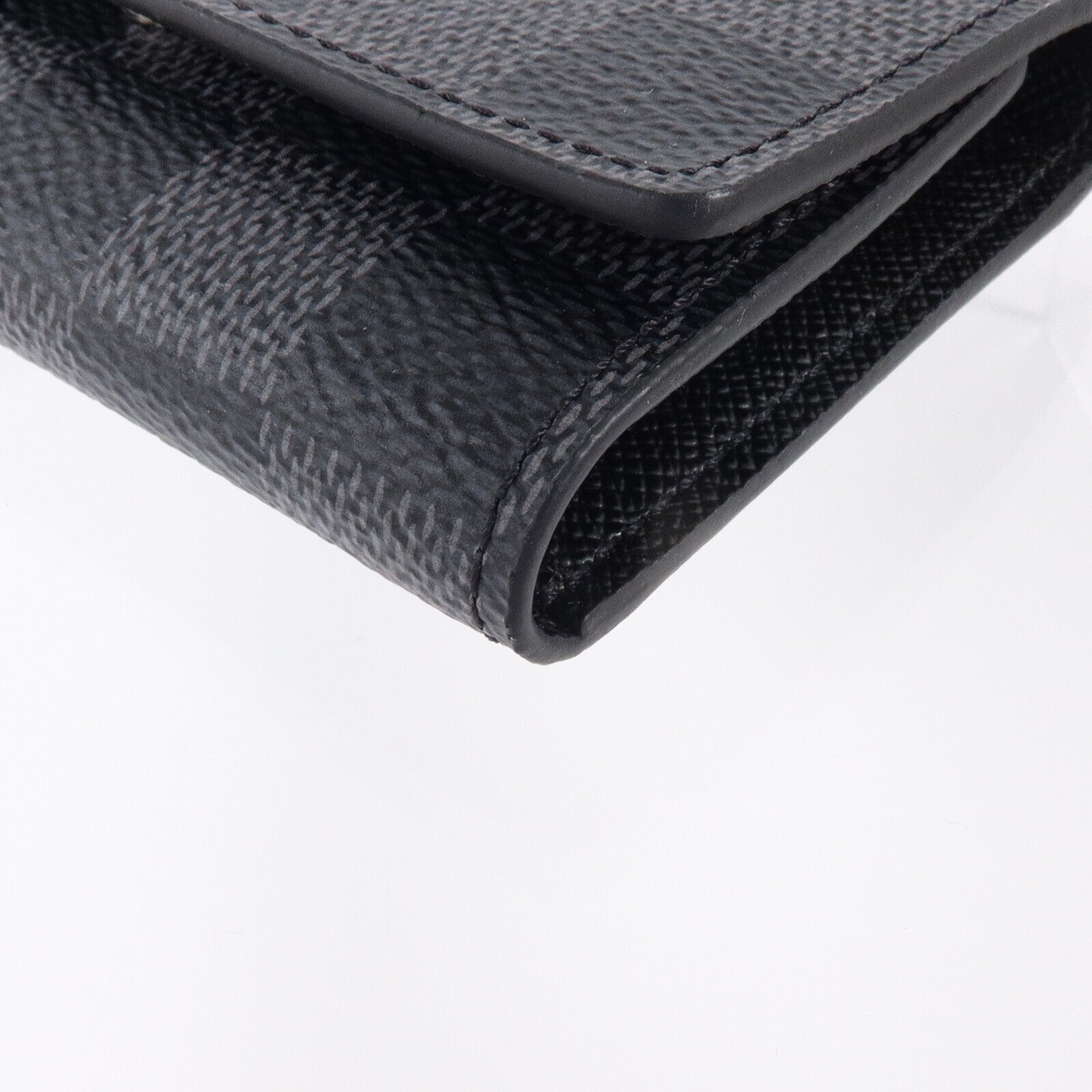 LOUIS VUITTON Damier Graphite Key Case 6銀扣鎖匙套