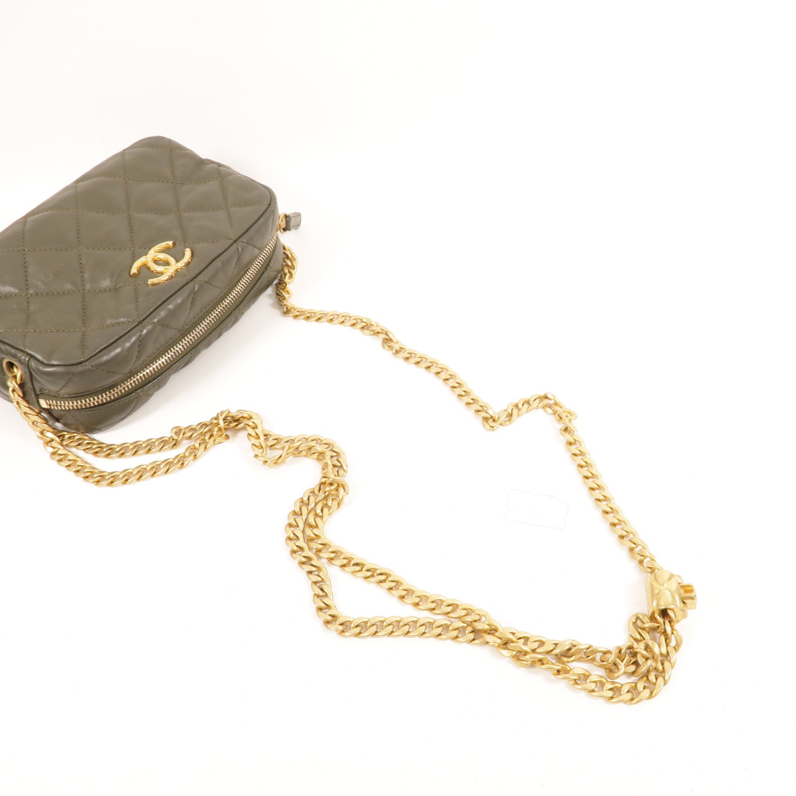 CHANEL 牛皮皮革Camera Bag Gold Ball肩背袋