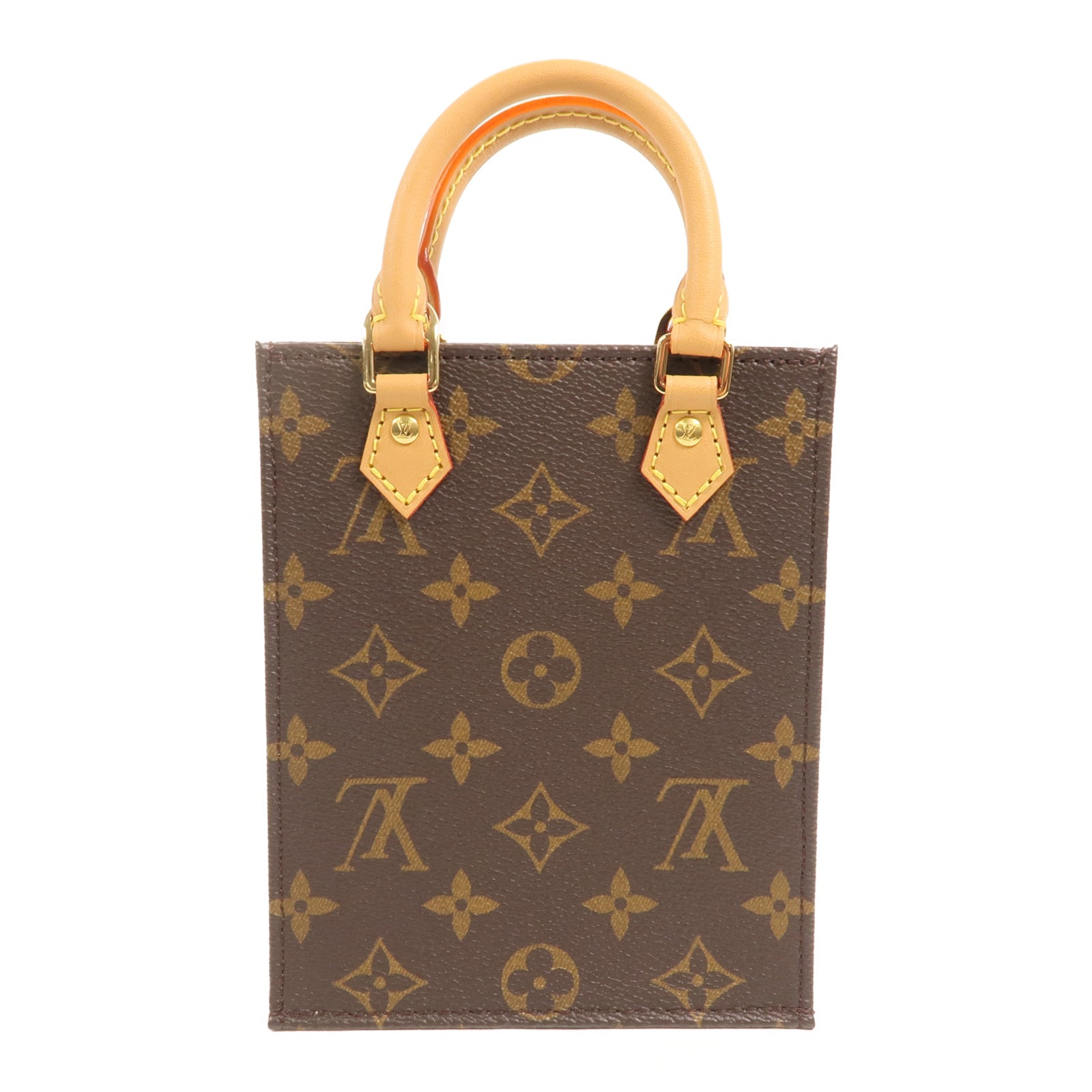 LOUIS VUITTON Monogram Petit Sac Plat手挽肩背兩用袋