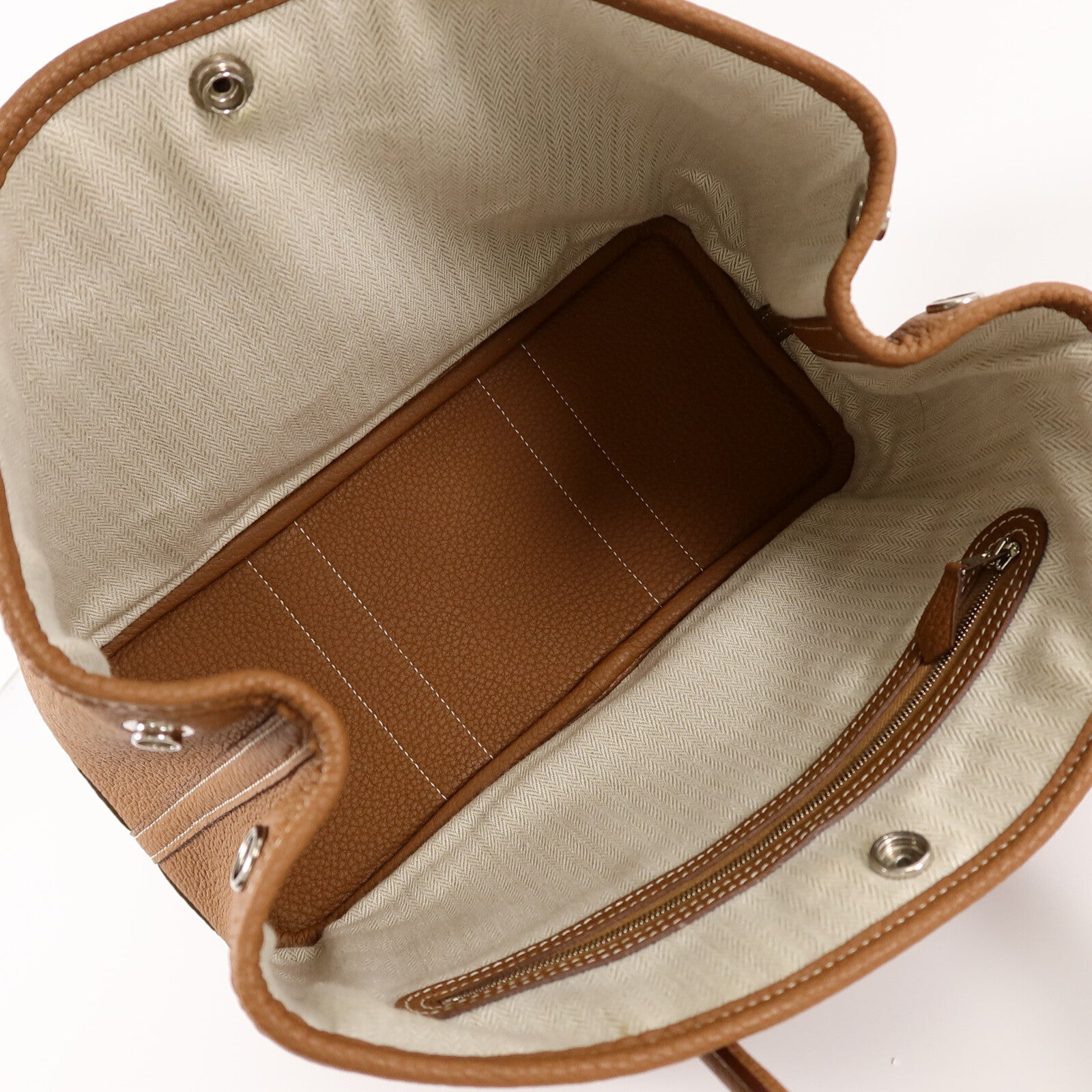 HERMES Negonda皮革Garden Party TPM手挽袋Gold
