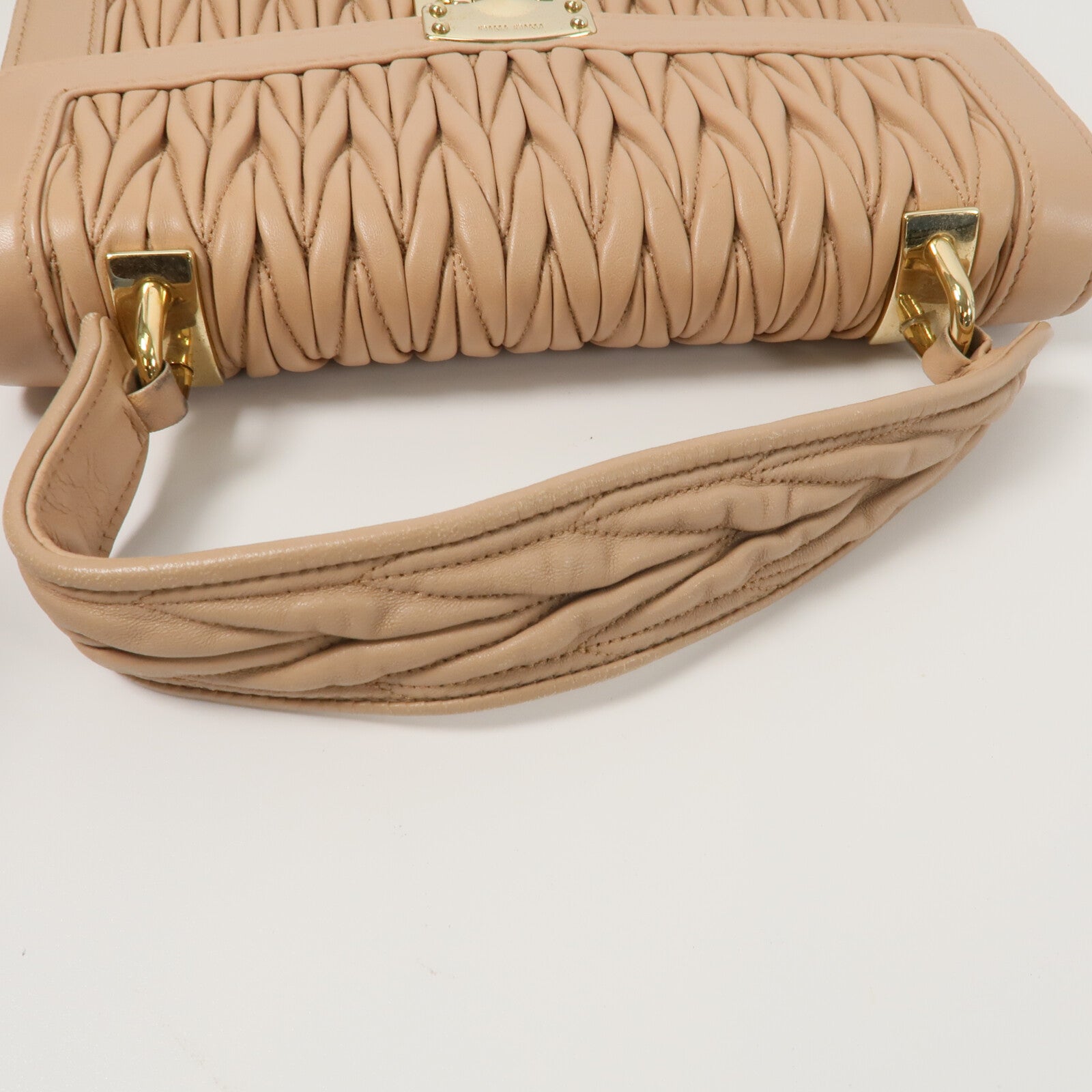 Miu Miu 羊皮皮革2 Way Shoulder鏈帶手挽肩背兩用袋