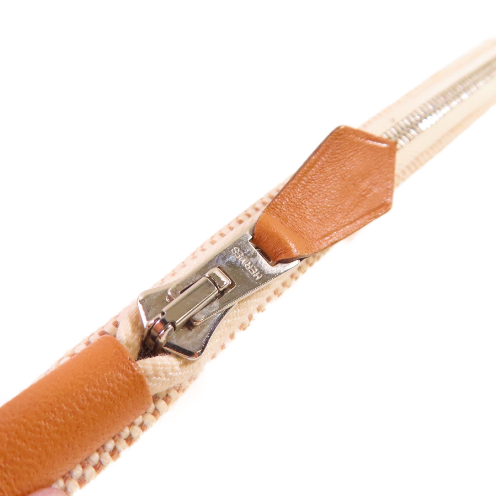 HERMES Toile-H帆布Herbag TPM 2Way Shoulder Bag銀扣手挽肩背兩用袋Beton冰川白色
