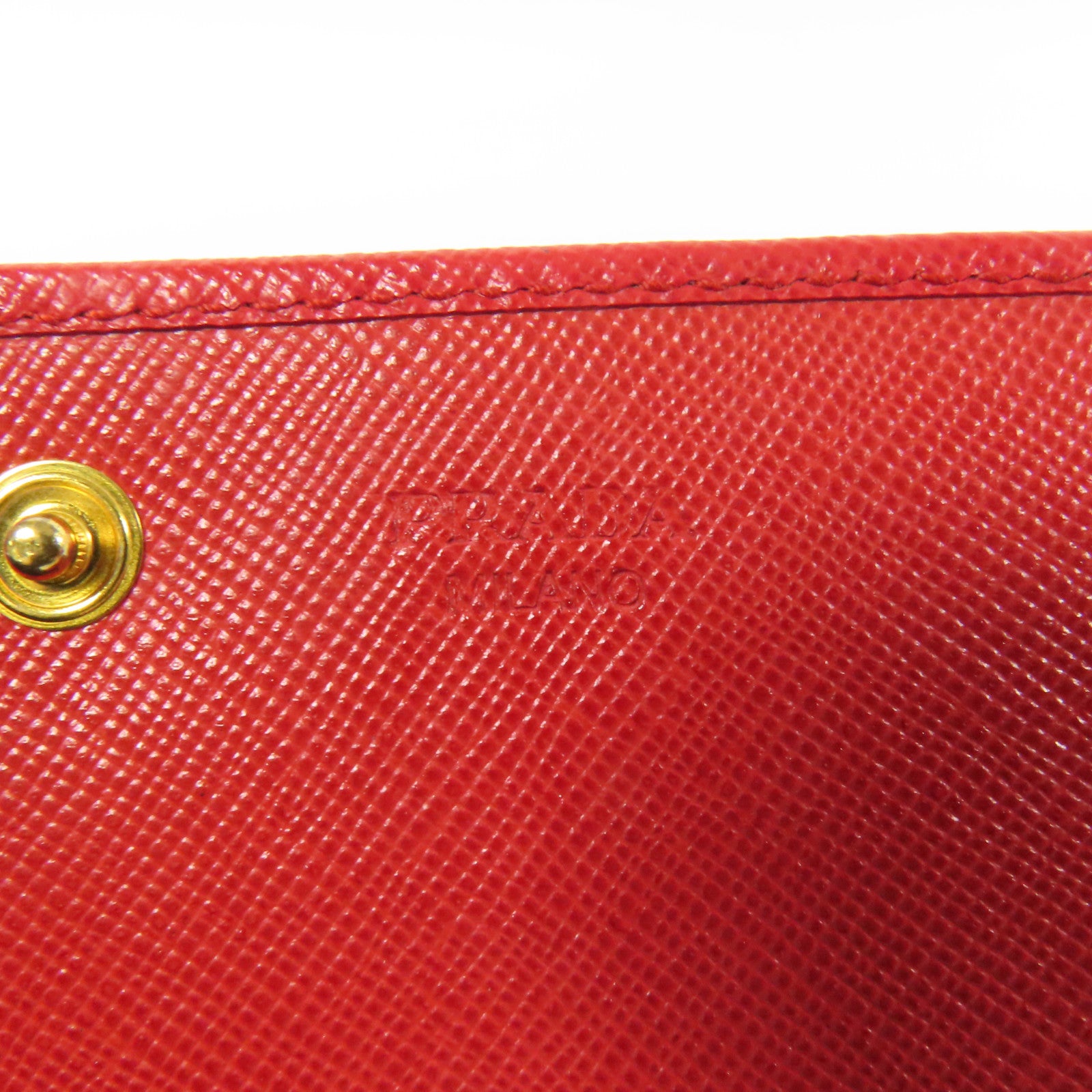 PRADA Saffiano皮革Long Wallet金扣長錢包