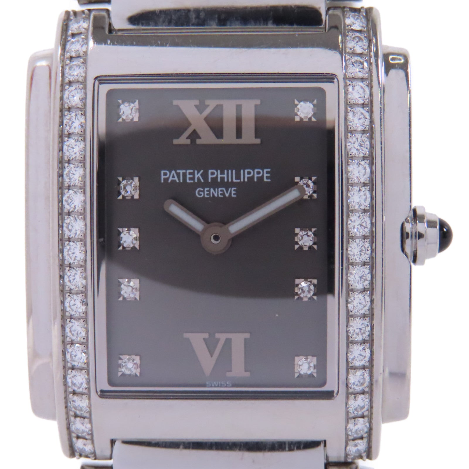 PATEK PHILIPPE Twenty4不鏽鋼手錶石英機芯銀色