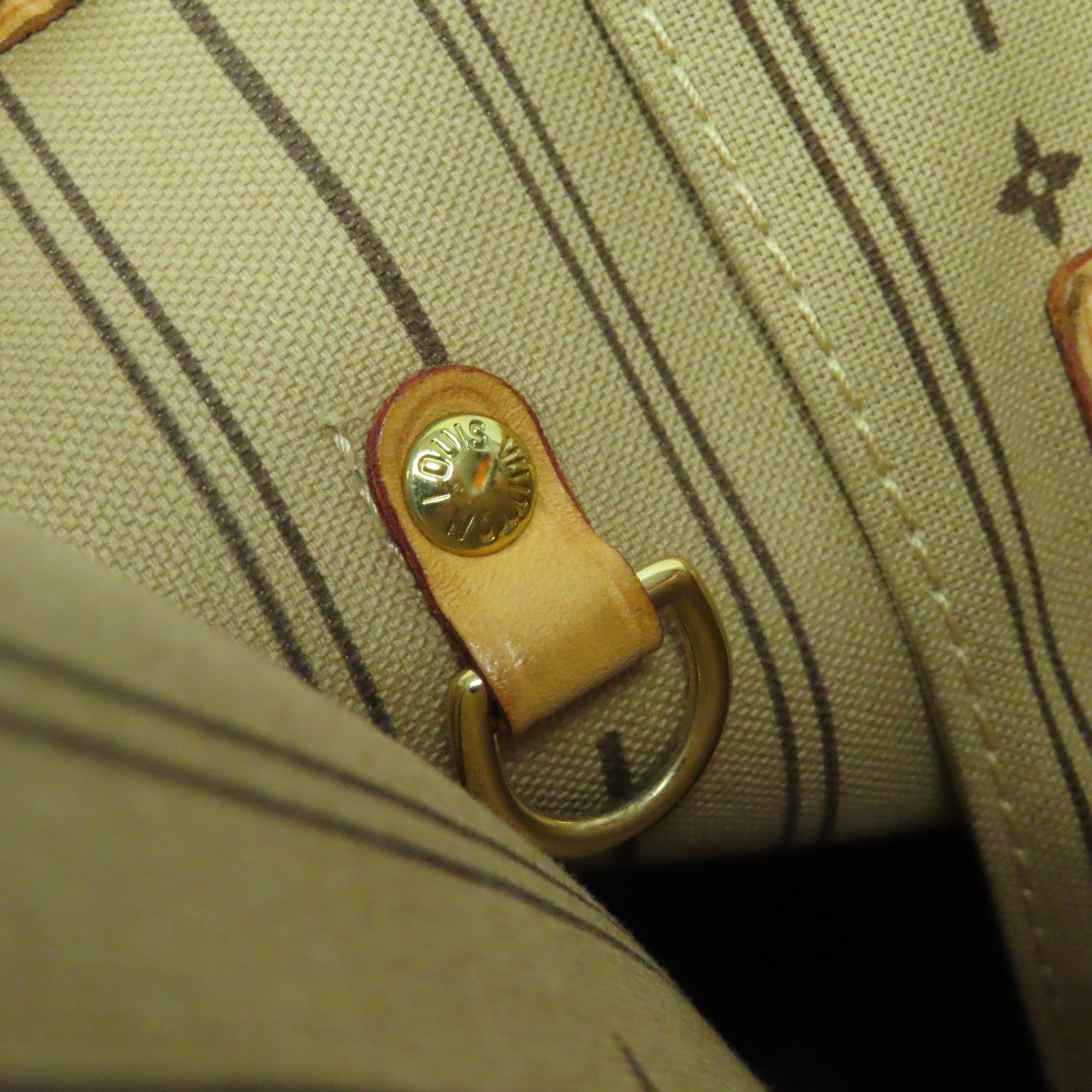 LOUIS VUITTON Monogram Neverfull MM金扣肩背袋啡色