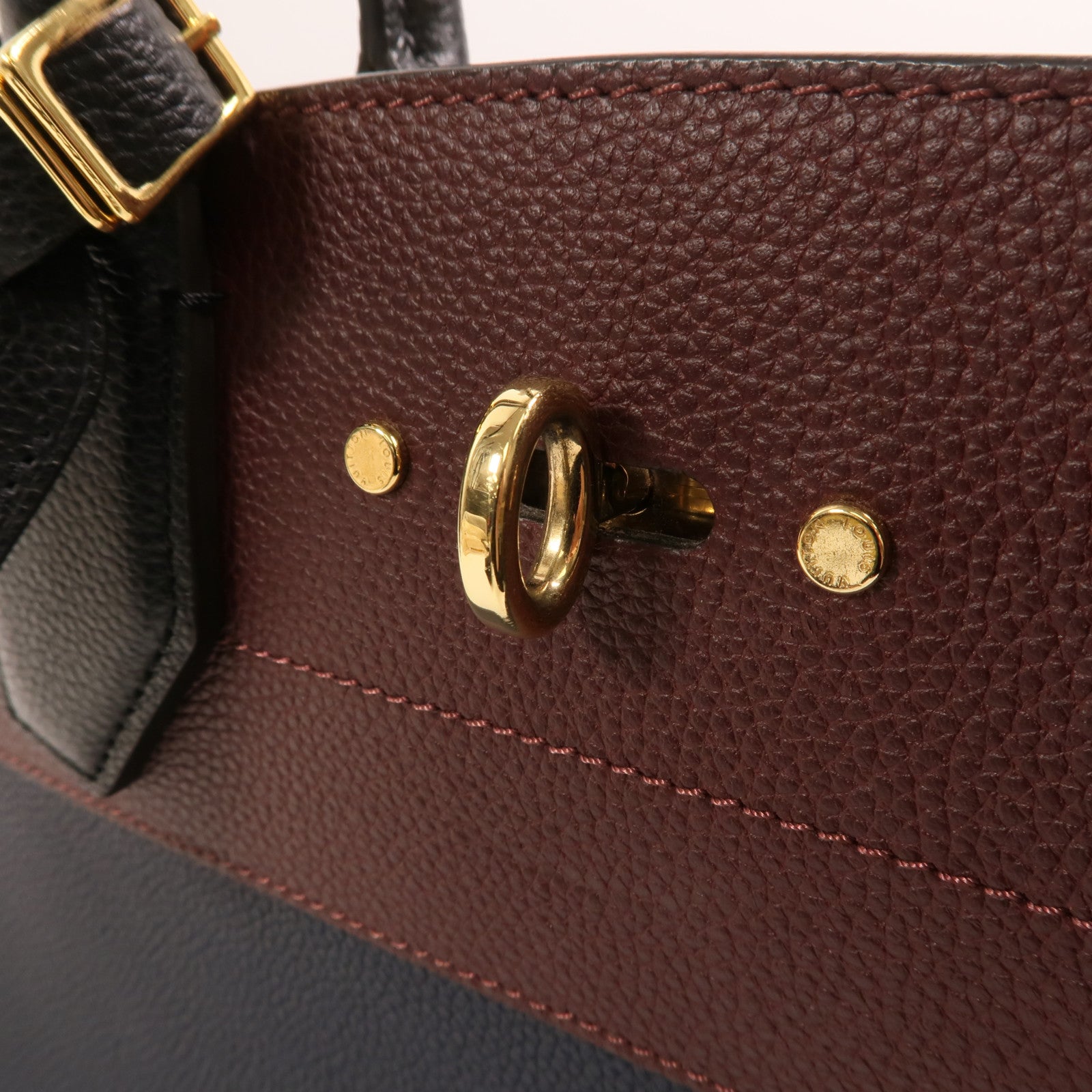 LOUIS VUITTON 牛皮皮革City Steamer MM金扣手挽肩背兩用袋