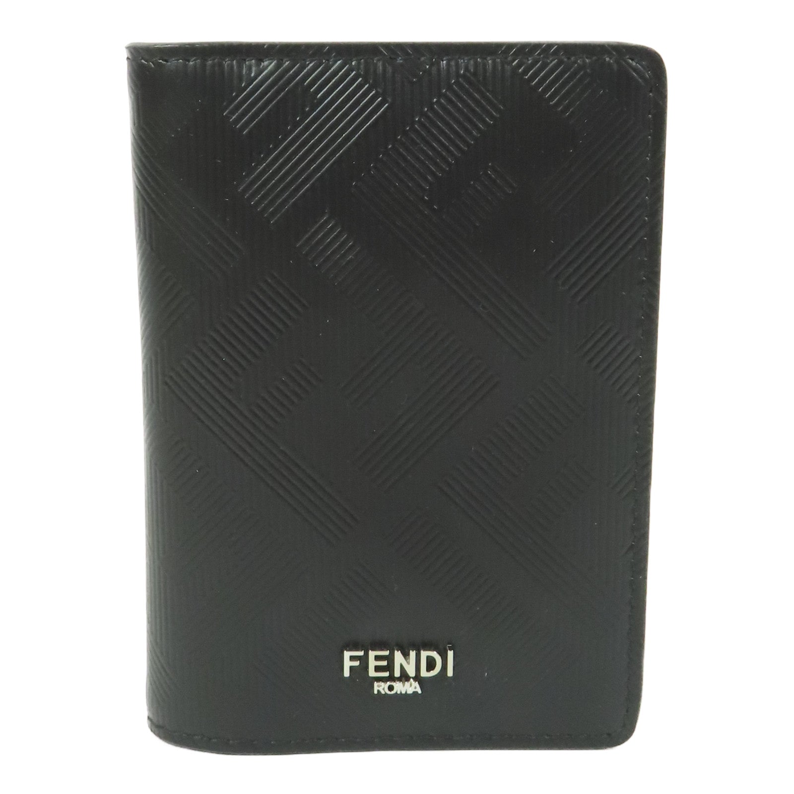 FENDI SHW Shadow Card Holder 7M0349 AJF4 F19KP Calfskin Leather Black
