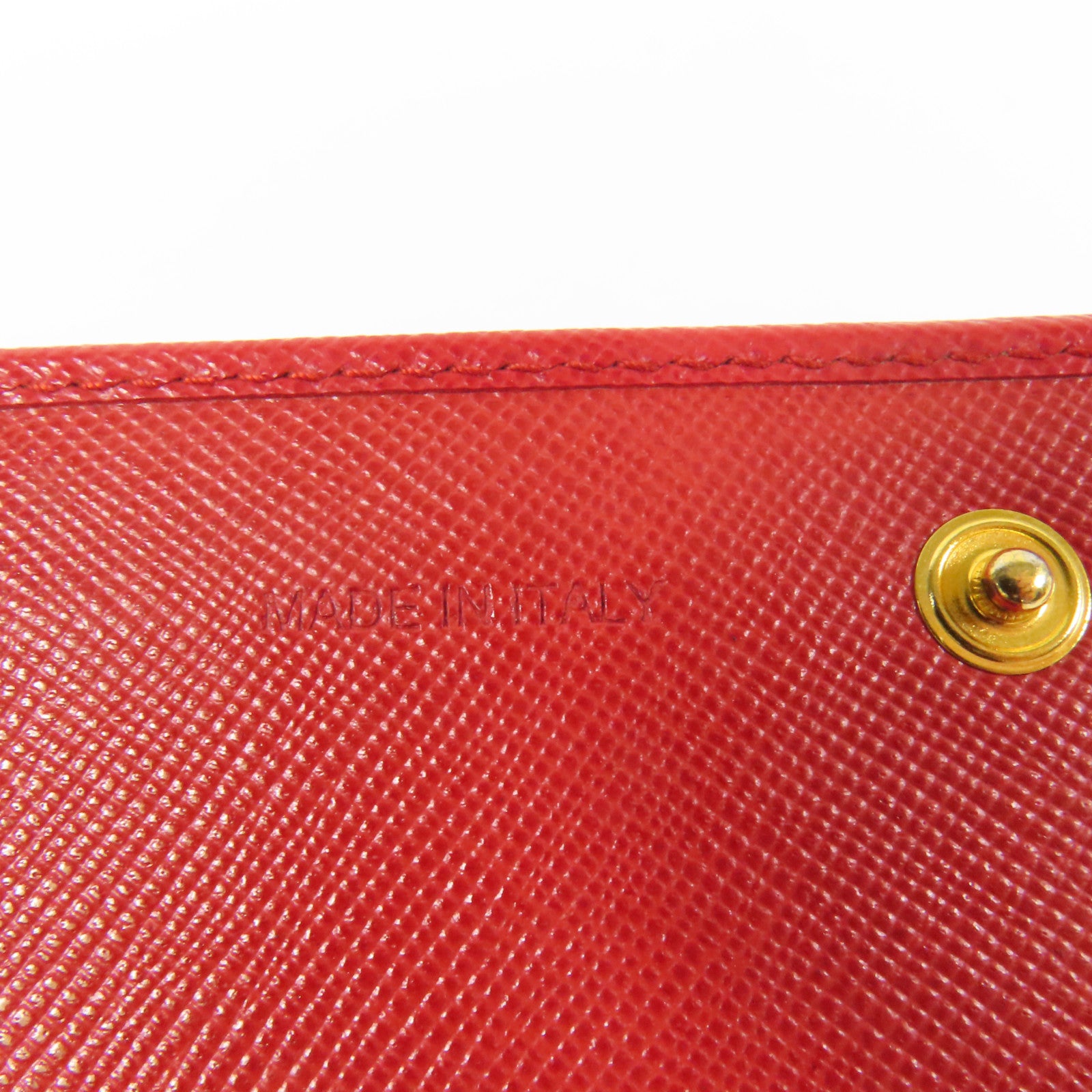 PRADA Saffiano皮革Long Wallet金扣長錢包