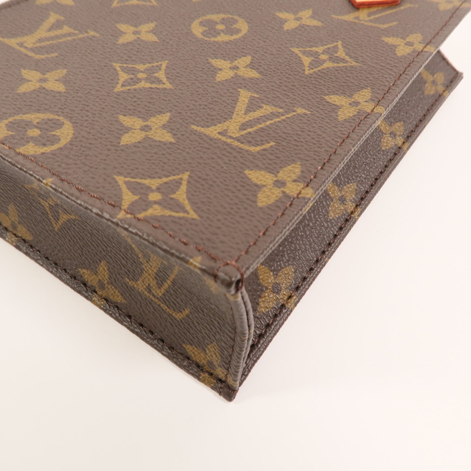 LOUIS VUITTON Monogram Petit Sac Plat手挽肩背兩用袋