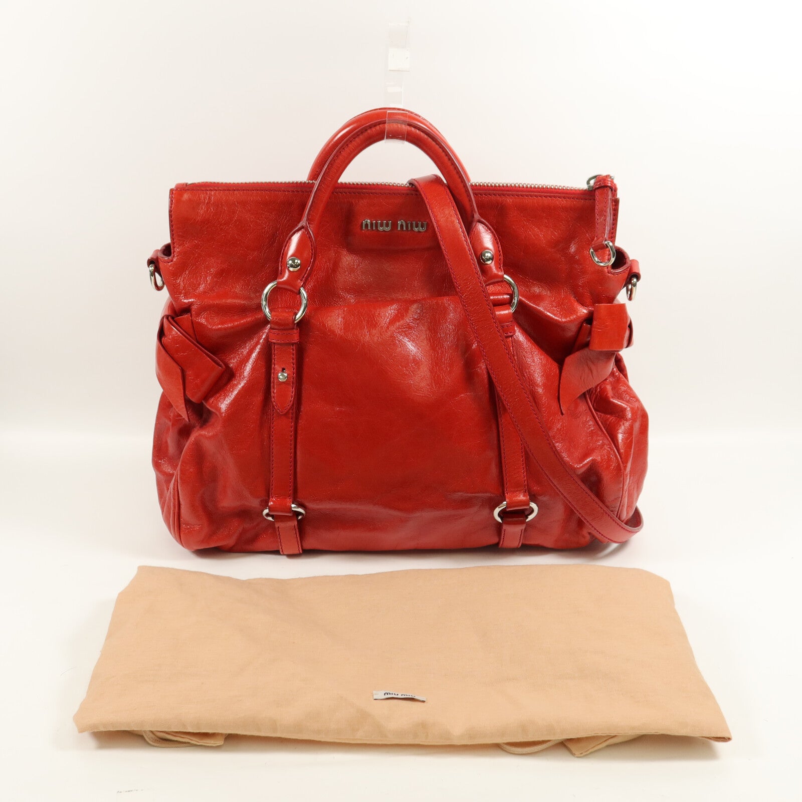 Miu Miu 牛皮皮革2 Way Shoulder手挽肩背兩用袋