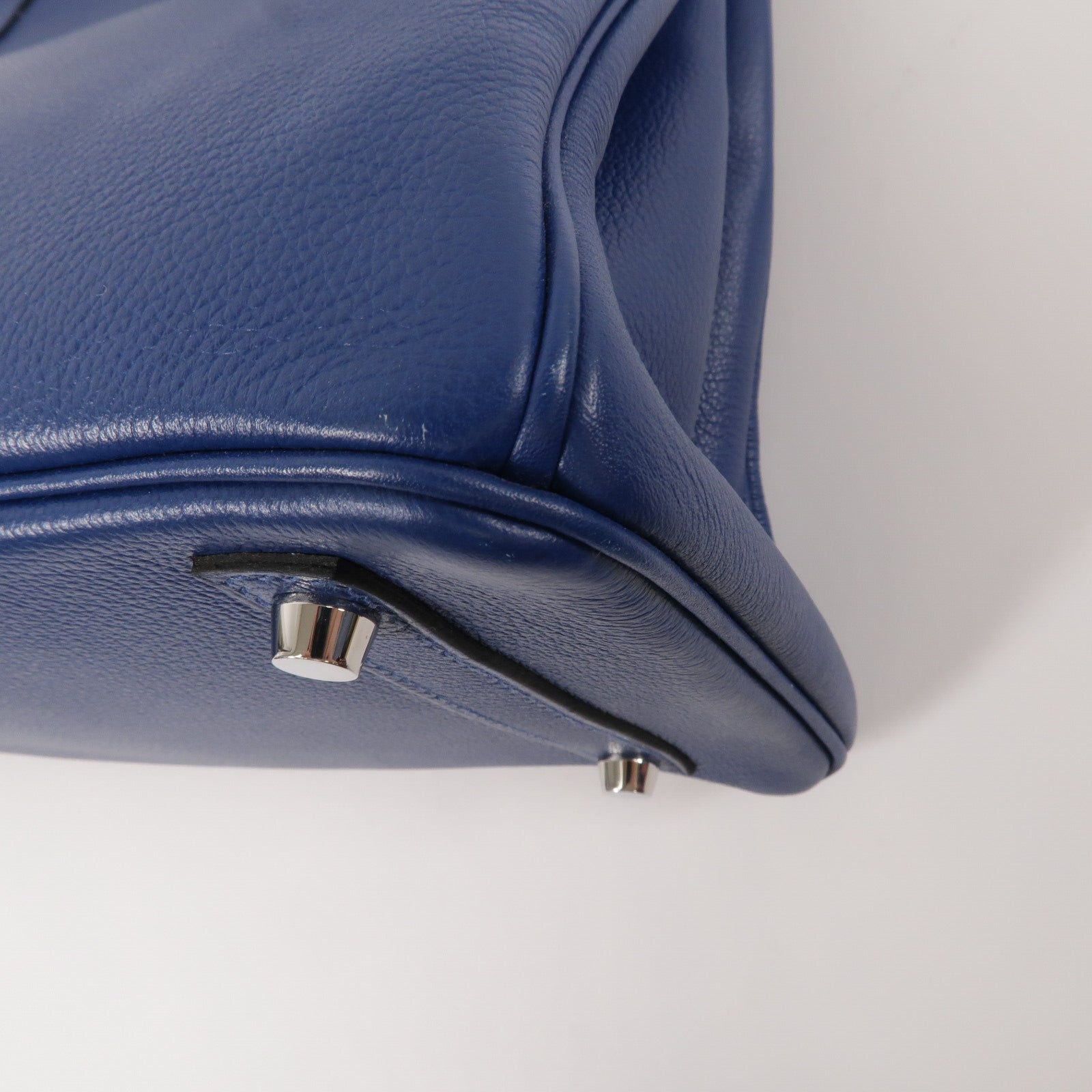 HERMES Novillo皮革Birkin 30手挽袋Deep Bleu