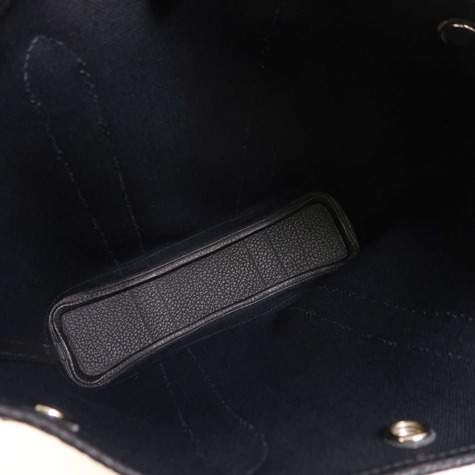 HERMES Negonda皮革/帆布Garden File PM銀扣手挽肩背兩用袋