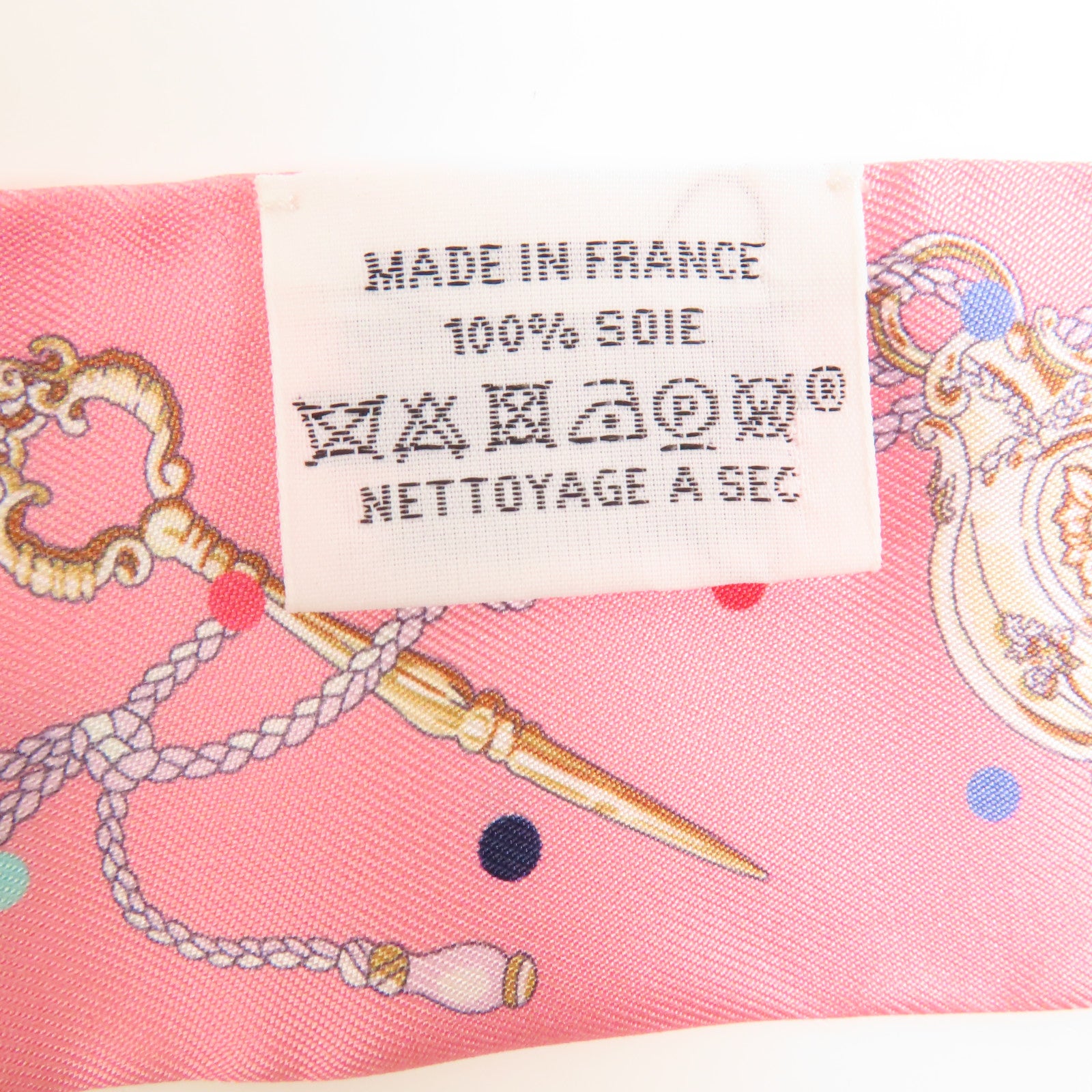 HERMES Twilly Scarf Scarves Silk Pink