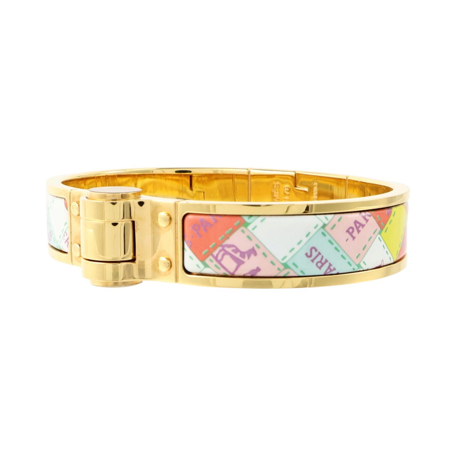 HERMES 金屬/琺瑯Charniere Bracelet手鐲