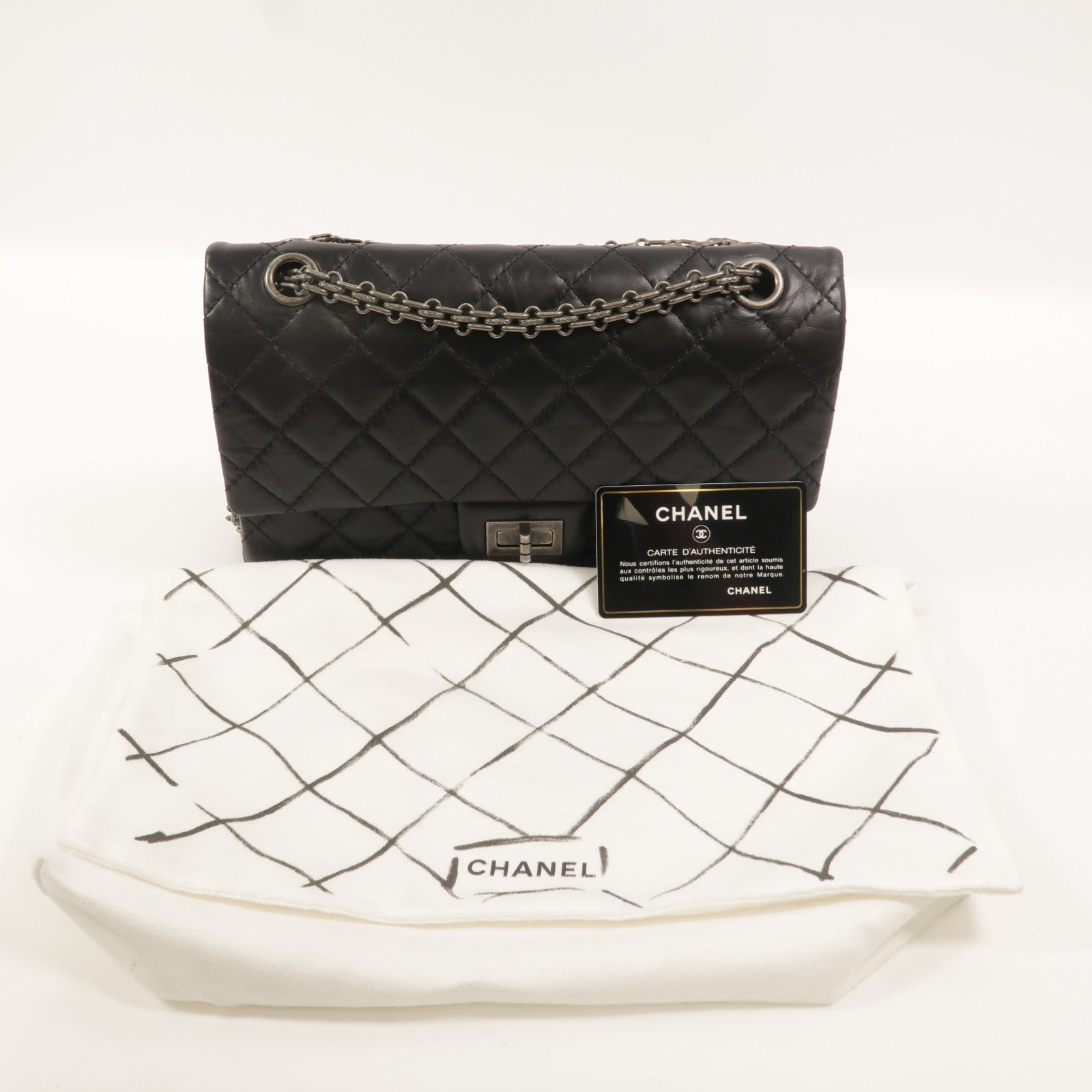 CHANEL 牛皮皮革2.55 Small鏈帶肩背袋