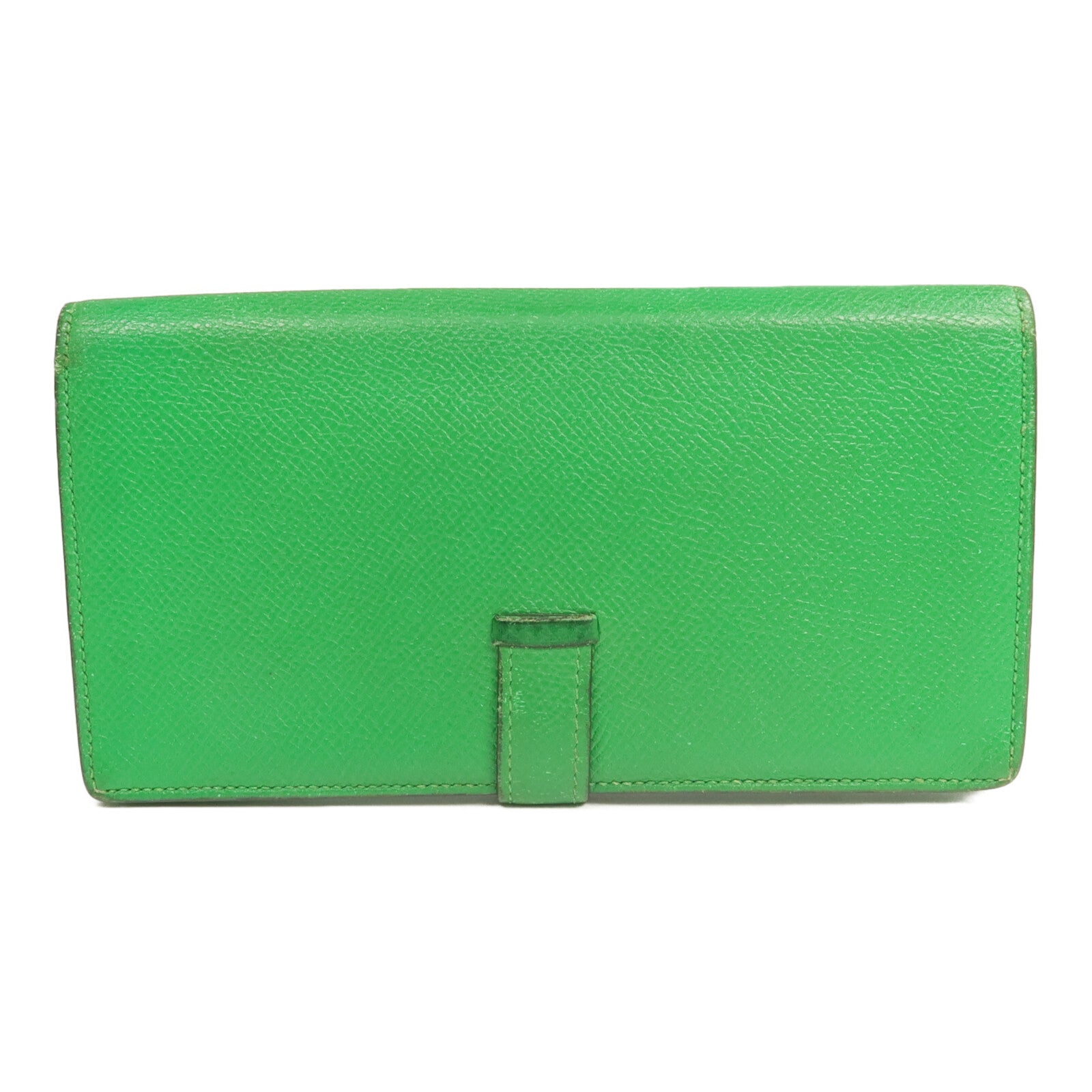 HERMES Epsom皮革Bearn Long Wallet銀扣長錢包Bambou