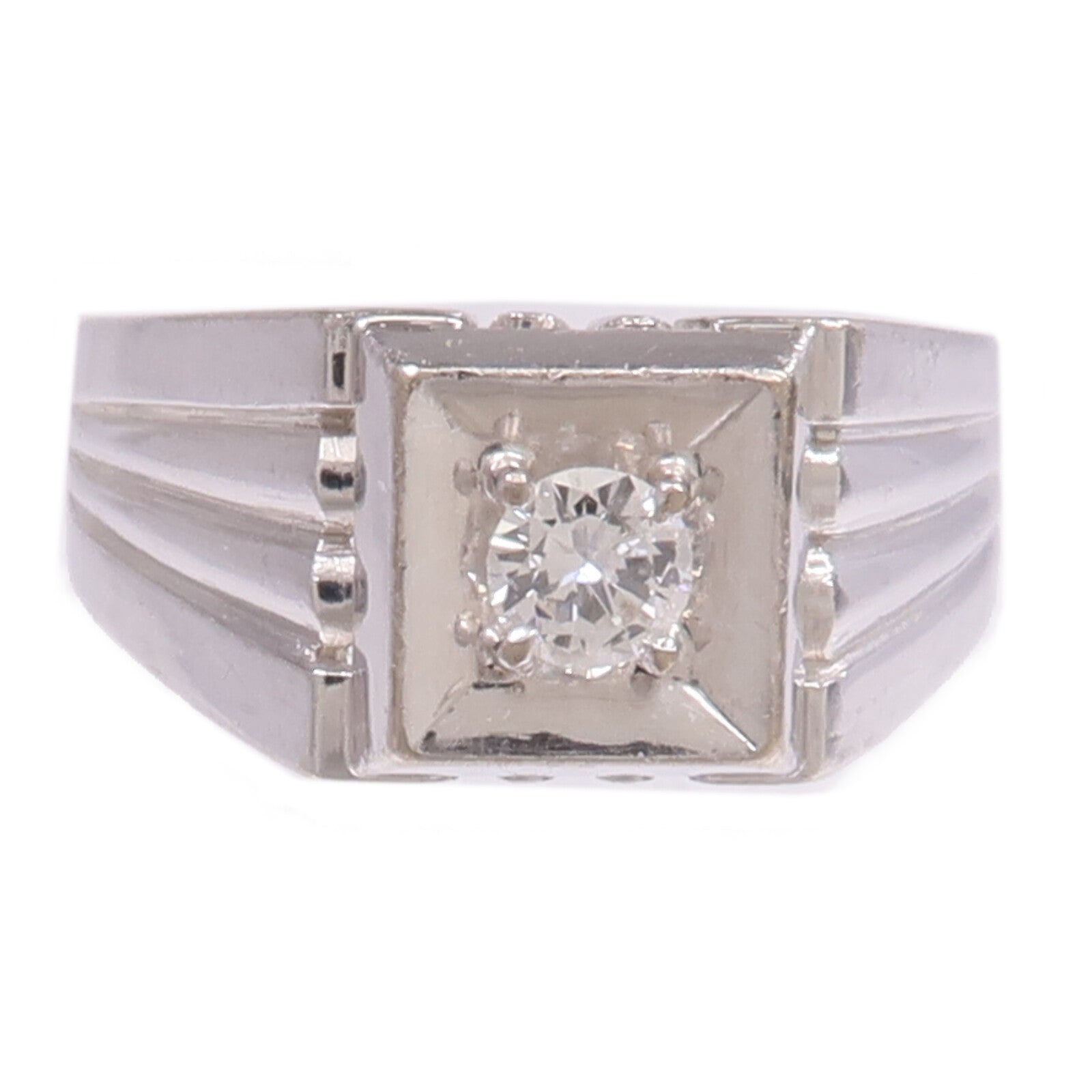 JEWELRY 14K白金Diamond Ring鑽石戒指US#7