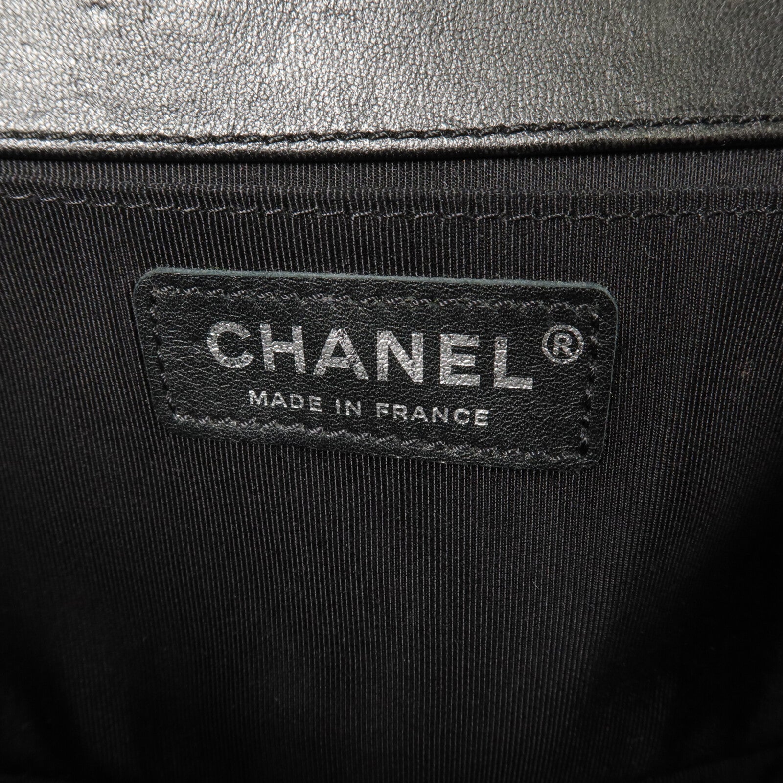 CHANEL 羊皮皮革Boy 25鏈帶手挽肩背兩用袋