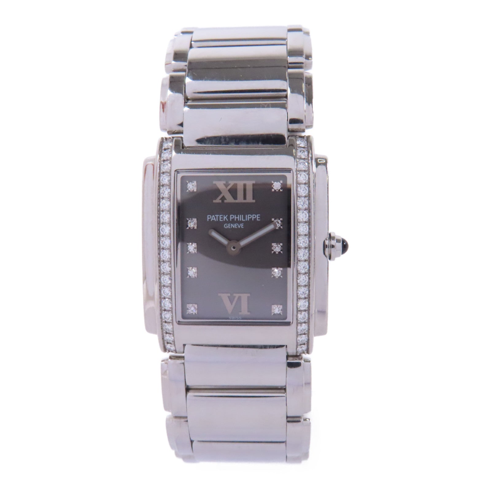 PATEK PHILIPPE Twenty4不鏽鋼手錶石英機芯銀色