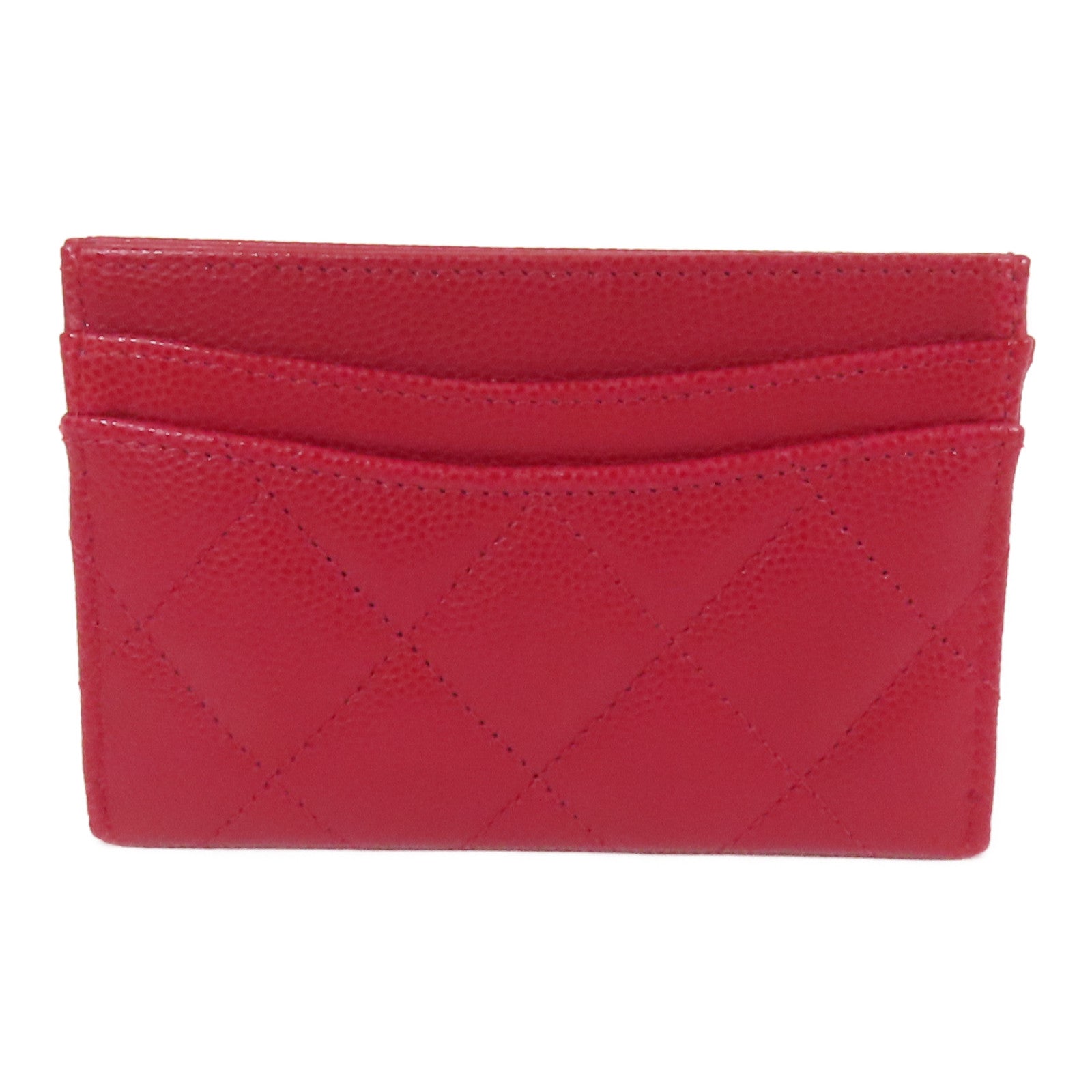 CHANEL 牛皮皮革Card Case銀扣卡片套