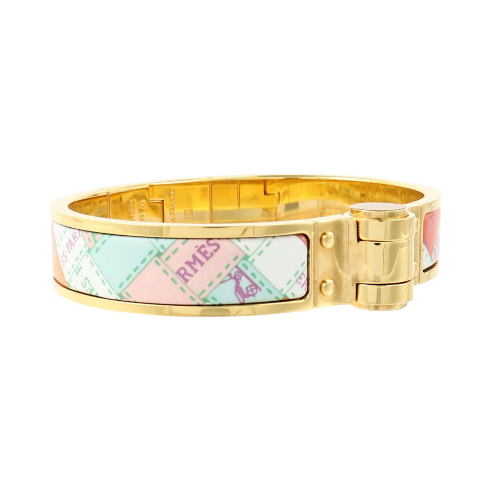 HERMES 金屬/琺瑯Charniere Bracelet手鐲