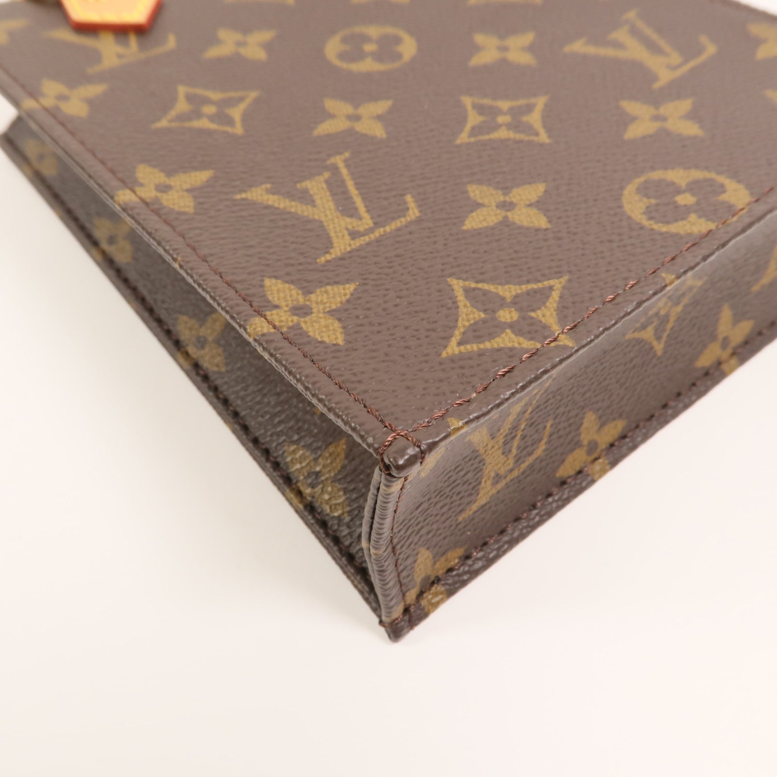 LOUIS VUITTON Monogram Petit Sac Plat手挽肩背兩用袋