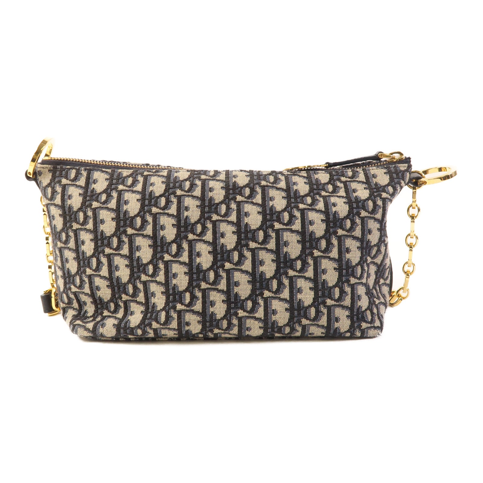 Dior 帆布Chain Shoulder Bag金扣肩背袋