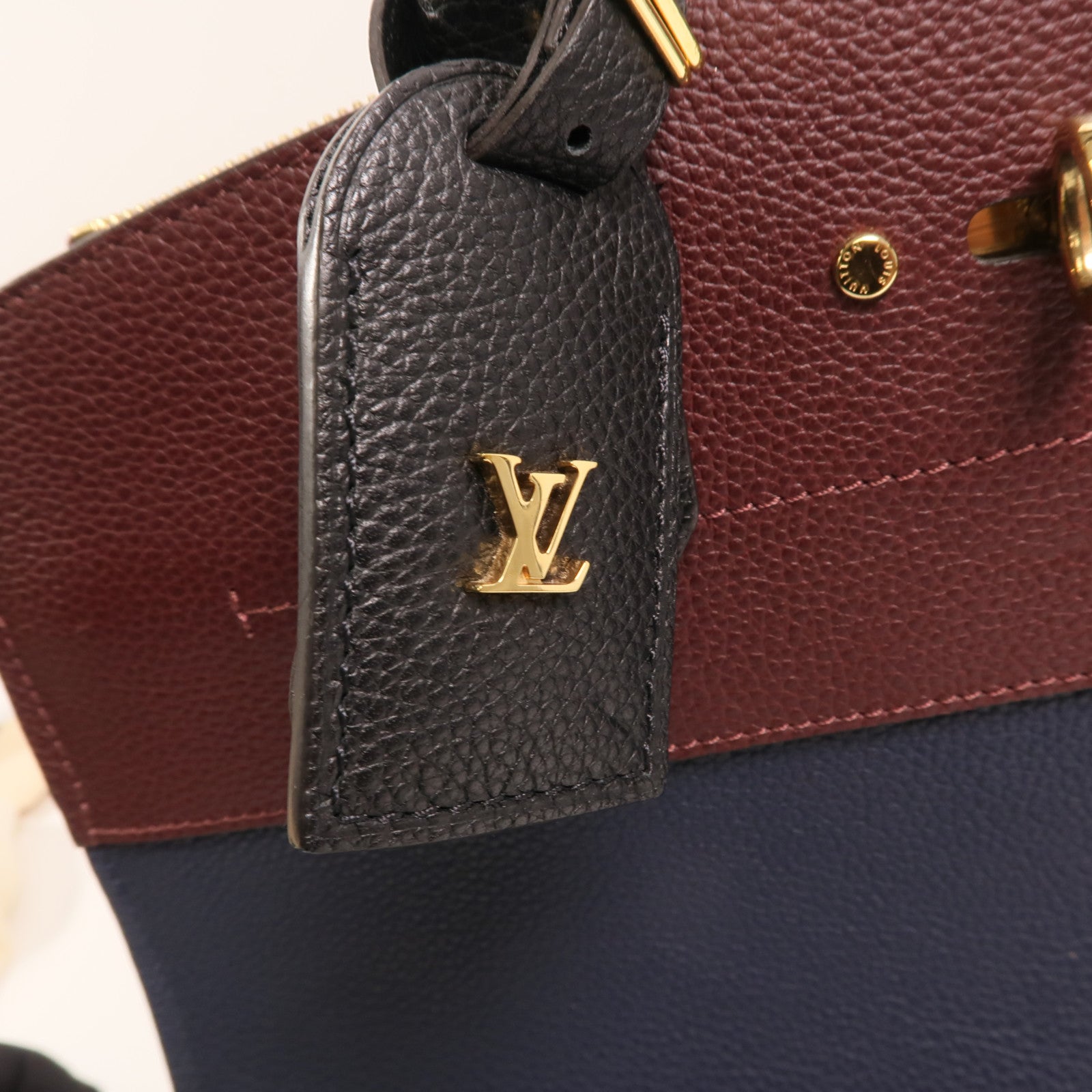 LOUIS VUITTON 牛皮皮革City Steamer MM金扣手挽肩背兩用袋