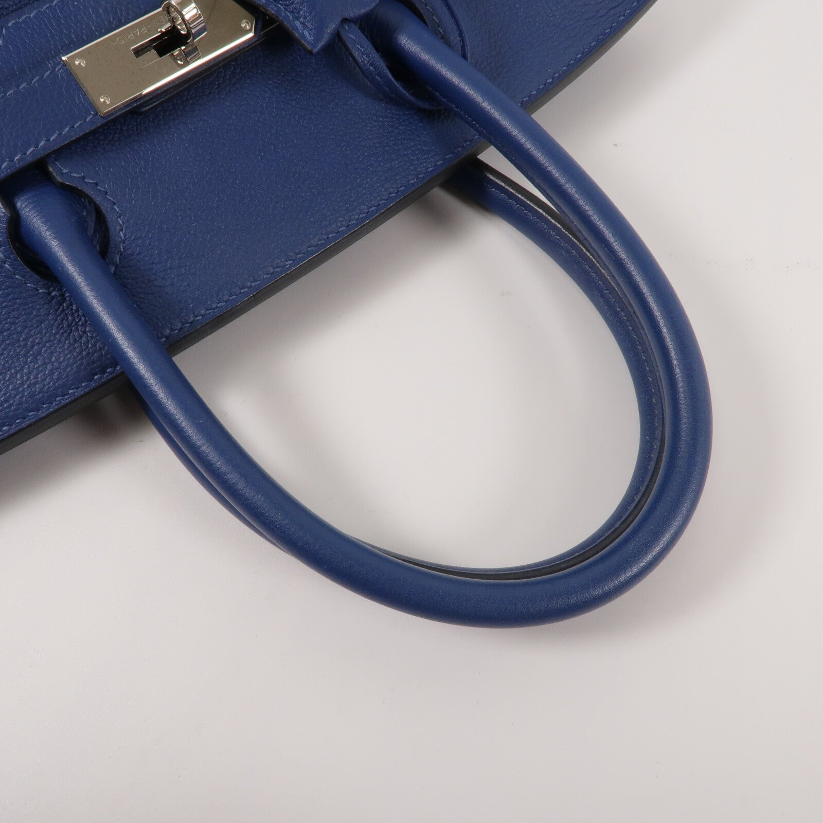 HERMES Novillo皮革Birkin 30手挽袋Deep Bleu