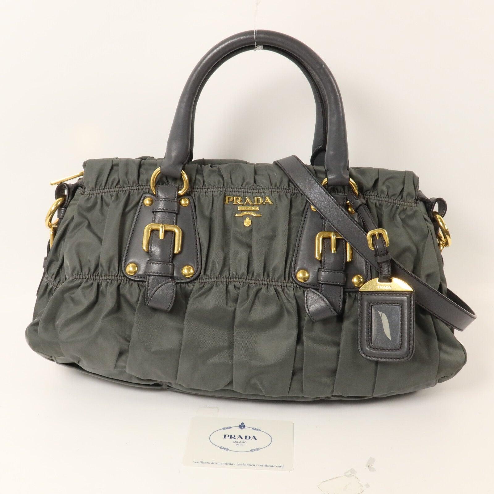 PRADA 尼龍Gaufre手挽肩背兩用袋