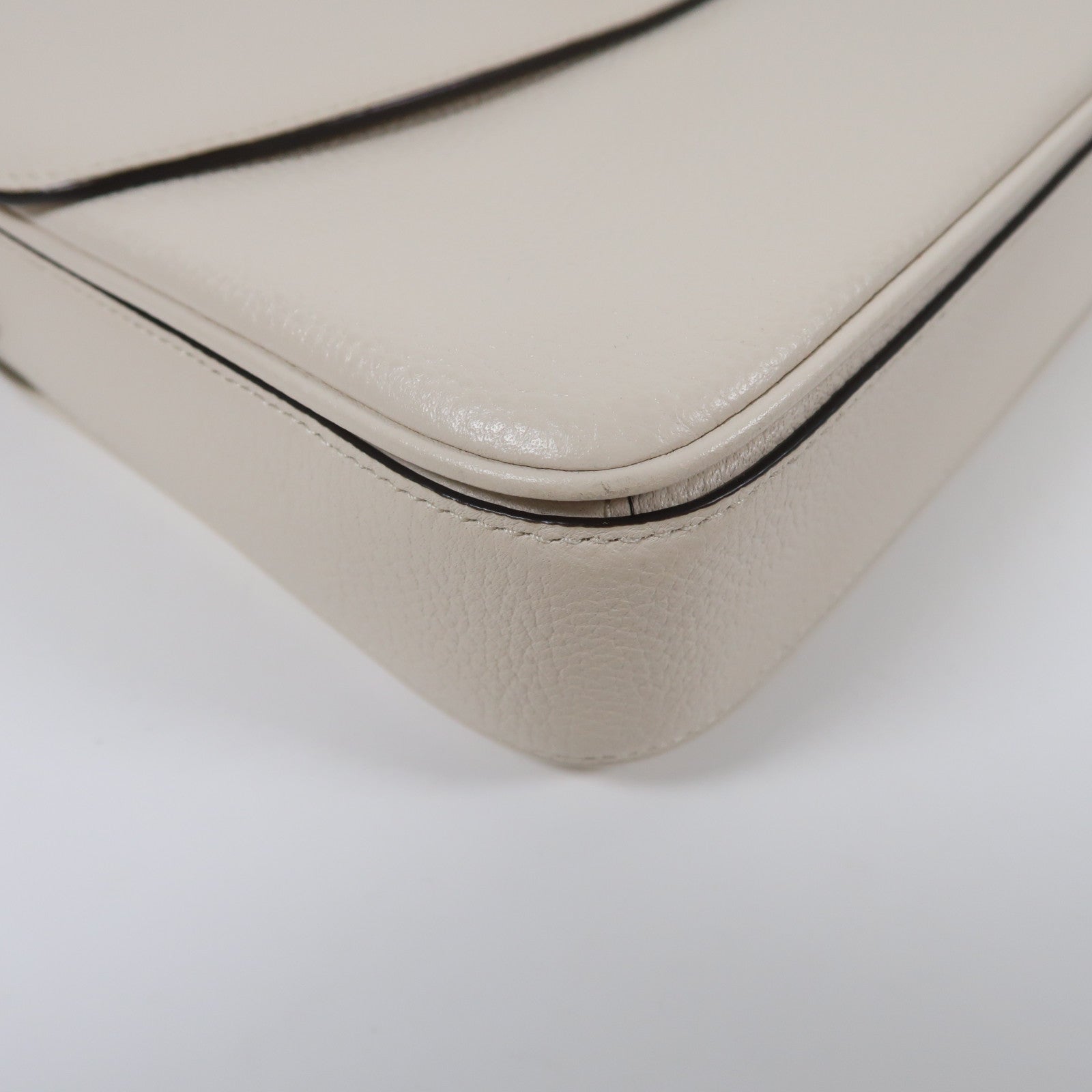 COACH 牛皮皮革Shoulder Bag金扣手挽肩背兩用袋白色