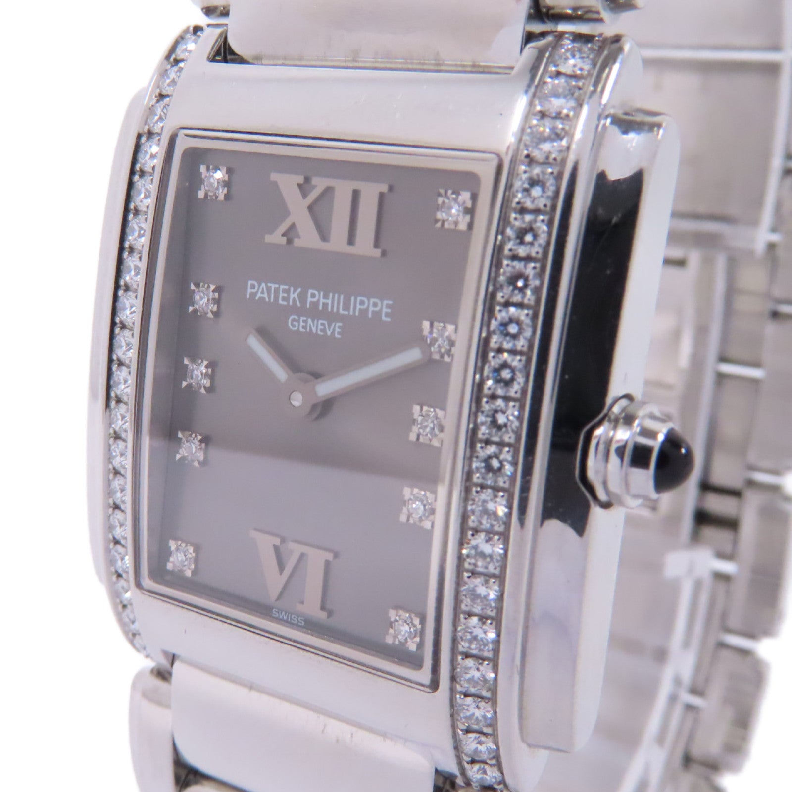 PATEK PHILIPPE Twenty4不鏽鋼手錶石英機芯銀色