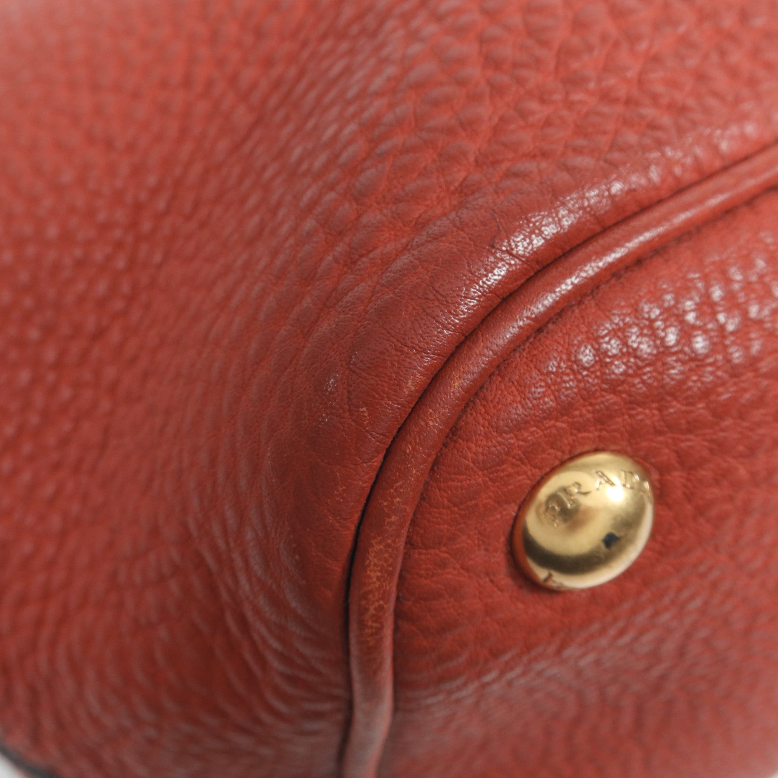 PRADA 牛皮皮革Shoulder Bag金扣手挽肩背兩用袋