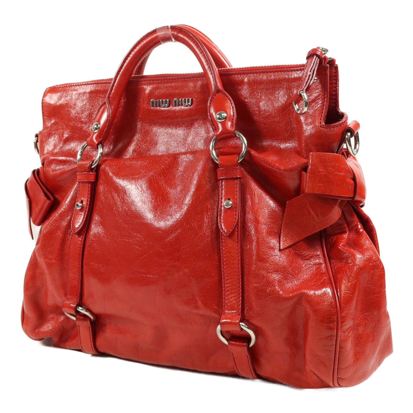 Miu Miu 牛皮皮革2 Way Shoulder手挽肩背兩用袋