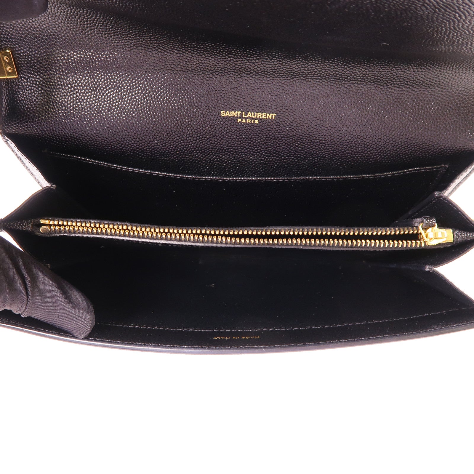 YVES SAINT LAURENT 【激減優惠】牛皮皮革Shoulder Bag金扣肩背袋