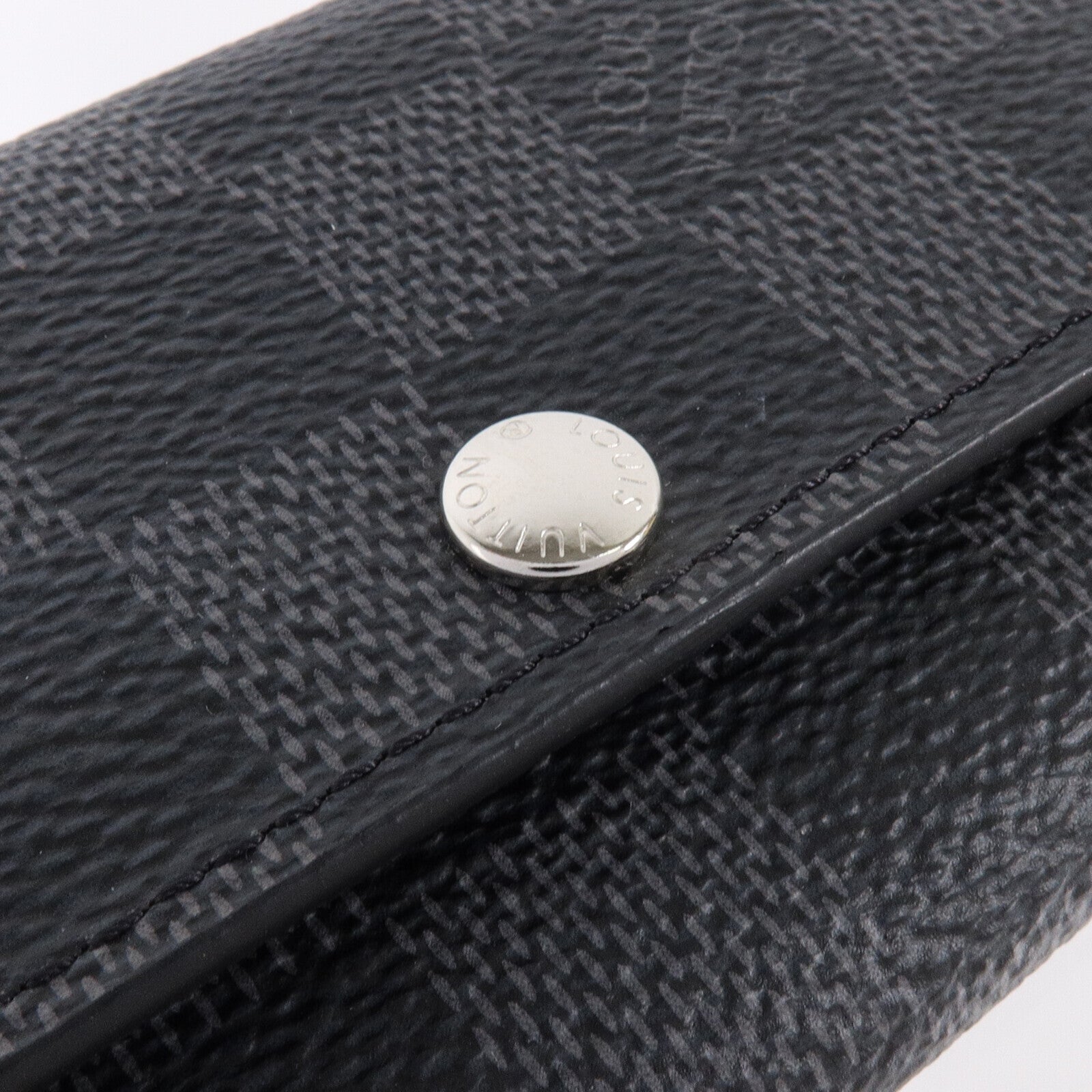 LOUIS VUITTON Damier Graphite Key Case 6銀扣鎖匙套