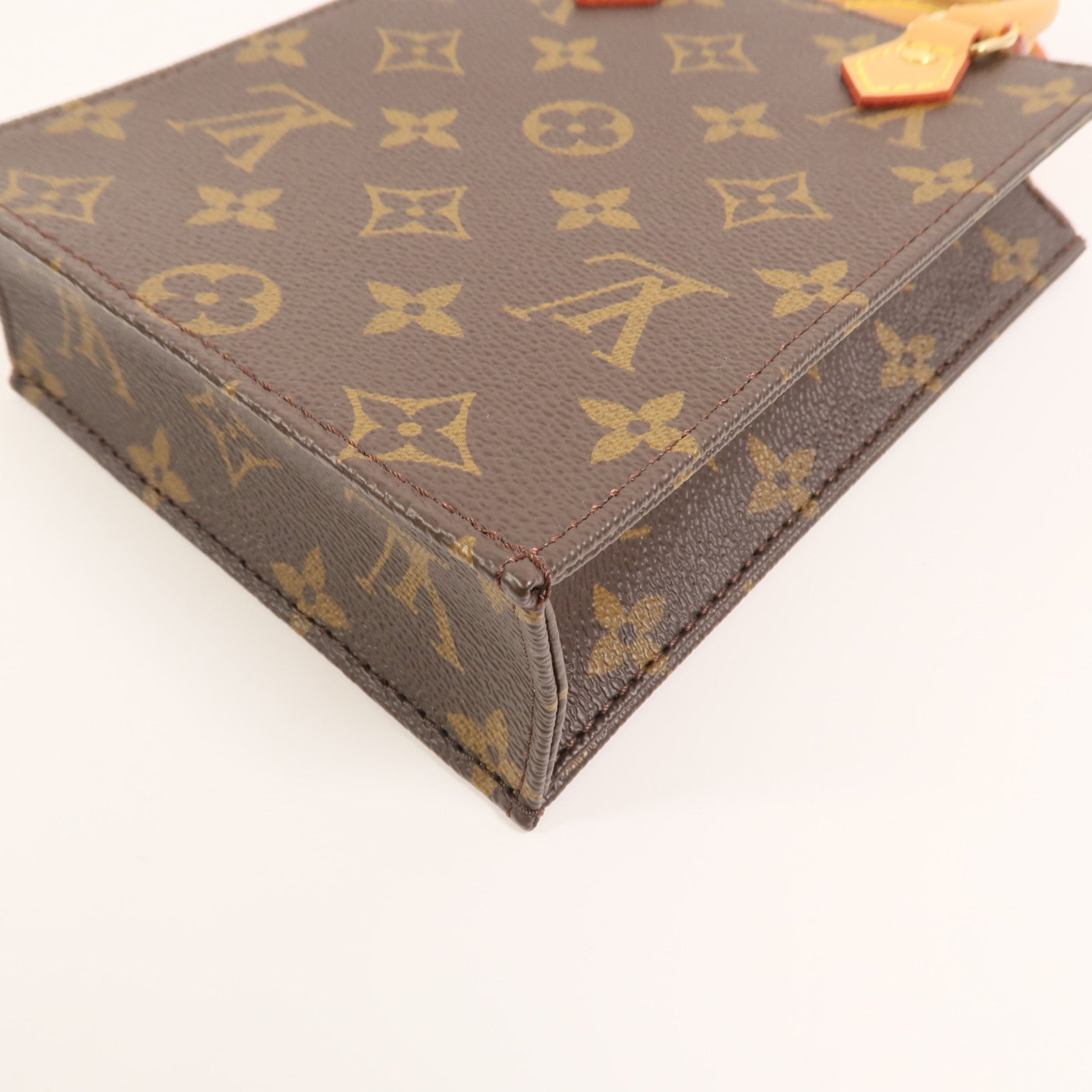 LOUIS VUITTON Monogram Petit Sac Plat手挽肩背兩用袋