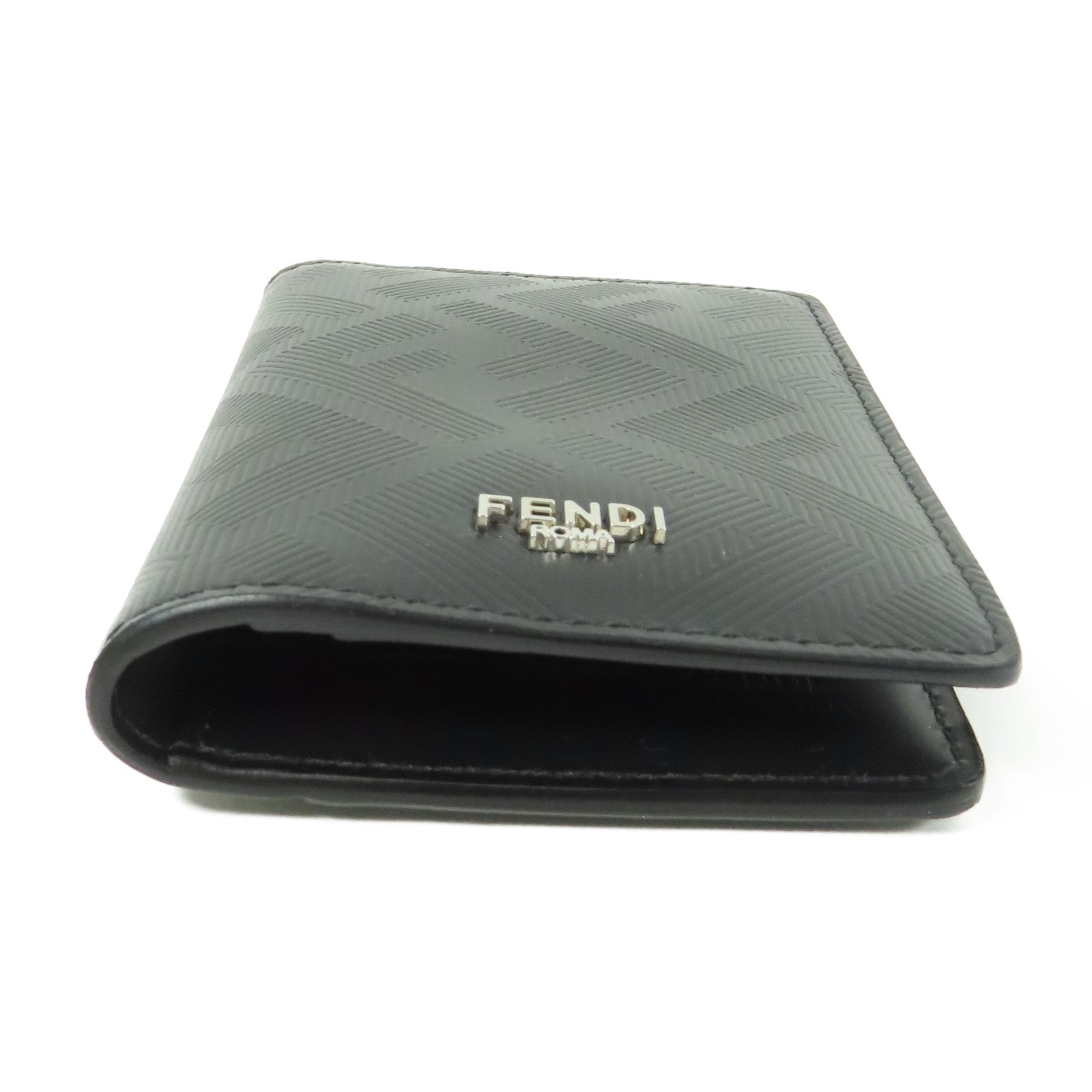 FENDI SHW Shadow Card Holder 7M0349 AJF4 F19KP Calfskin Leather Black