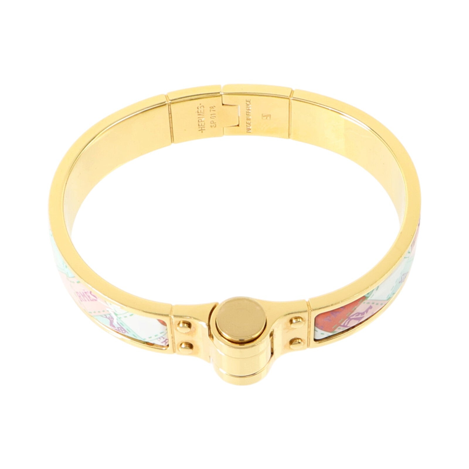 HERMES 金屬/琺瑯Charniere Bracelet手鐲