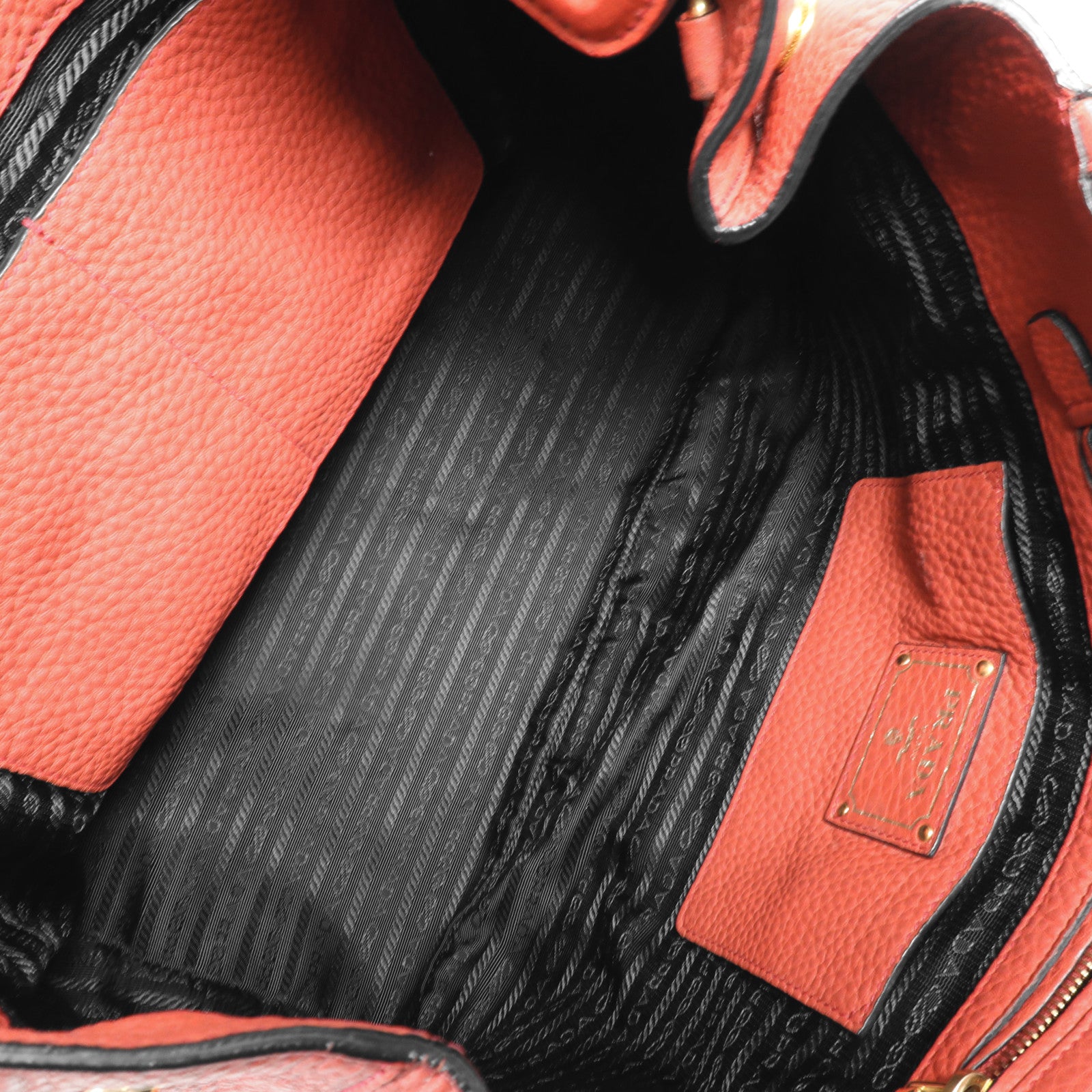 PRADA 牛皮皮革Shoulder Bag金扣手挽肩背兩用袋