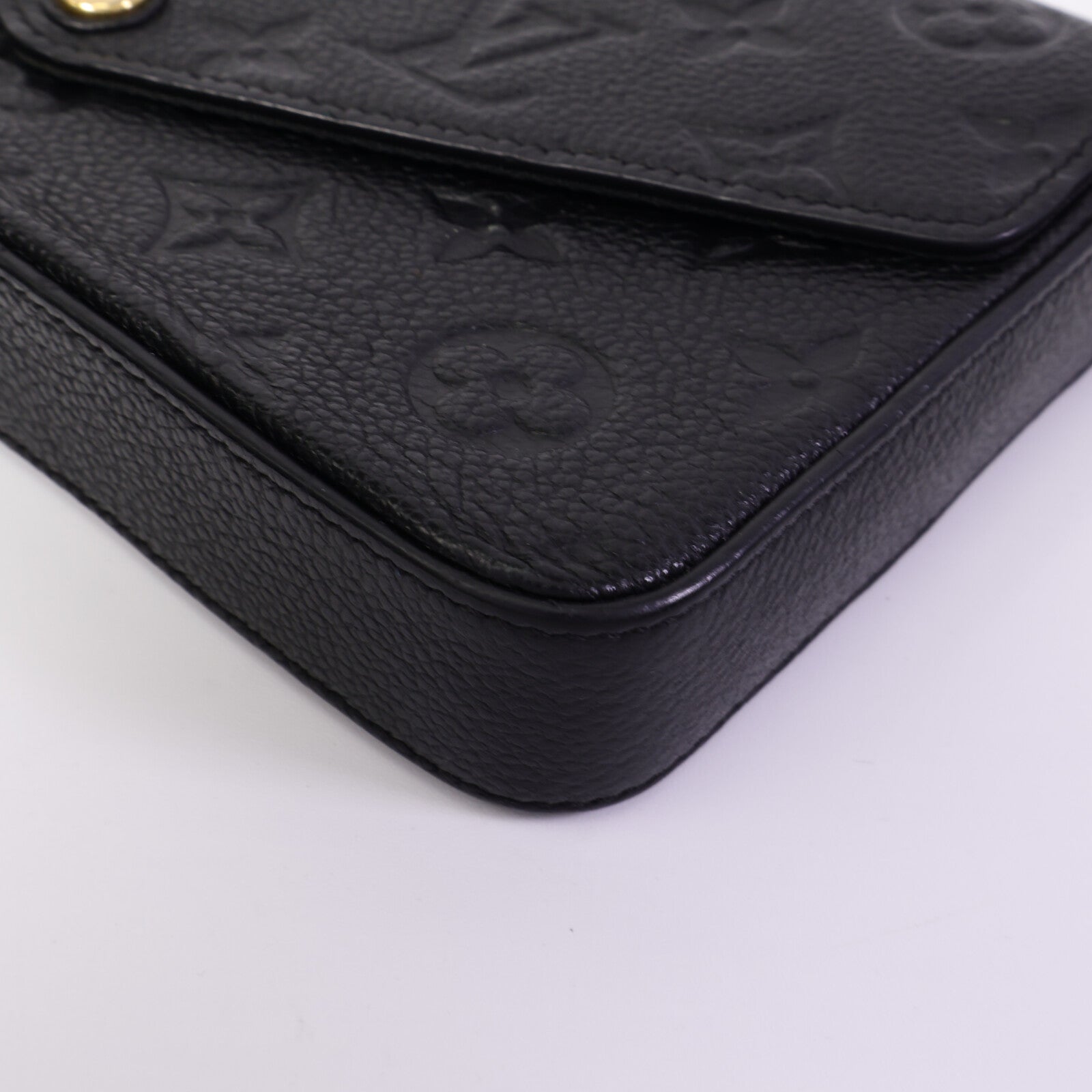 LOUIS VUITTON Monogram Empreinte Felicie Pochette 金扣鏈帶肩背袋