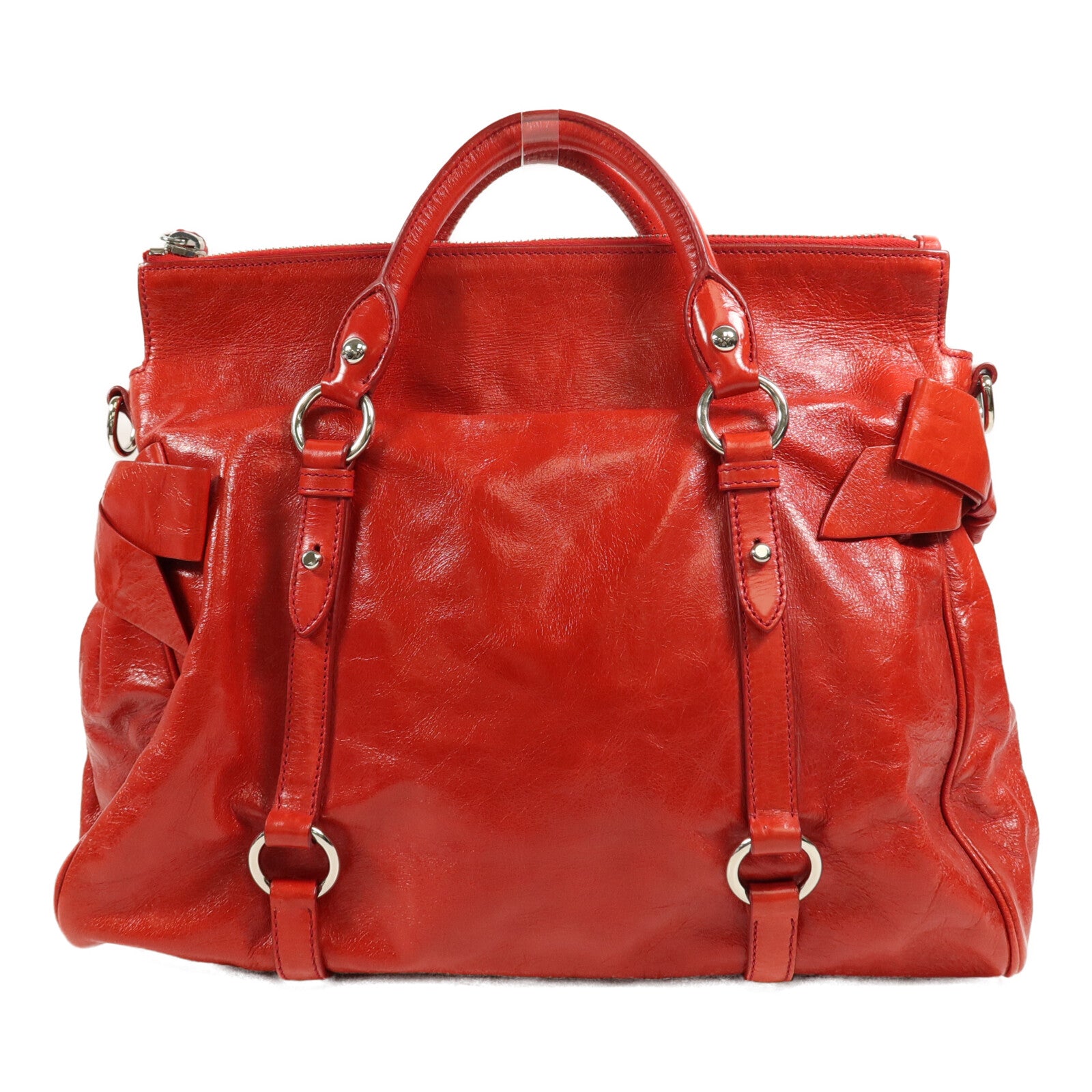 Miu Miu 牛皮皮革2 Way Shoulder手挽肩背兩用袋