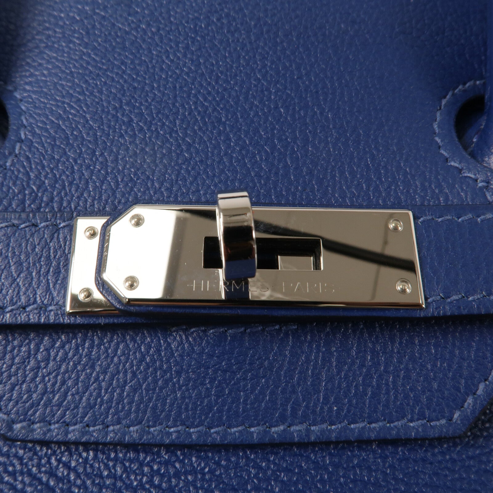 HERMES Novillo皮革Birkin 30手挽袋Deep Bleu