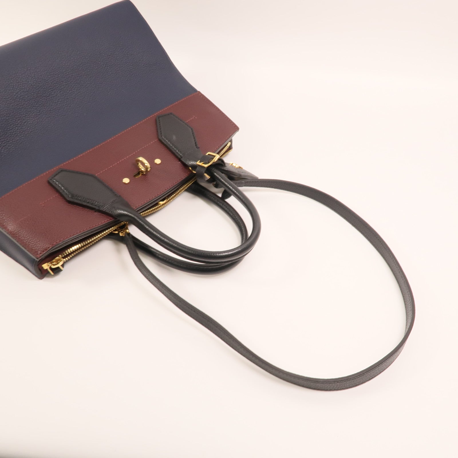 LOUIS VUITTON 牛皮皮革City Steamer MM金扣手挽肩背兩用袋