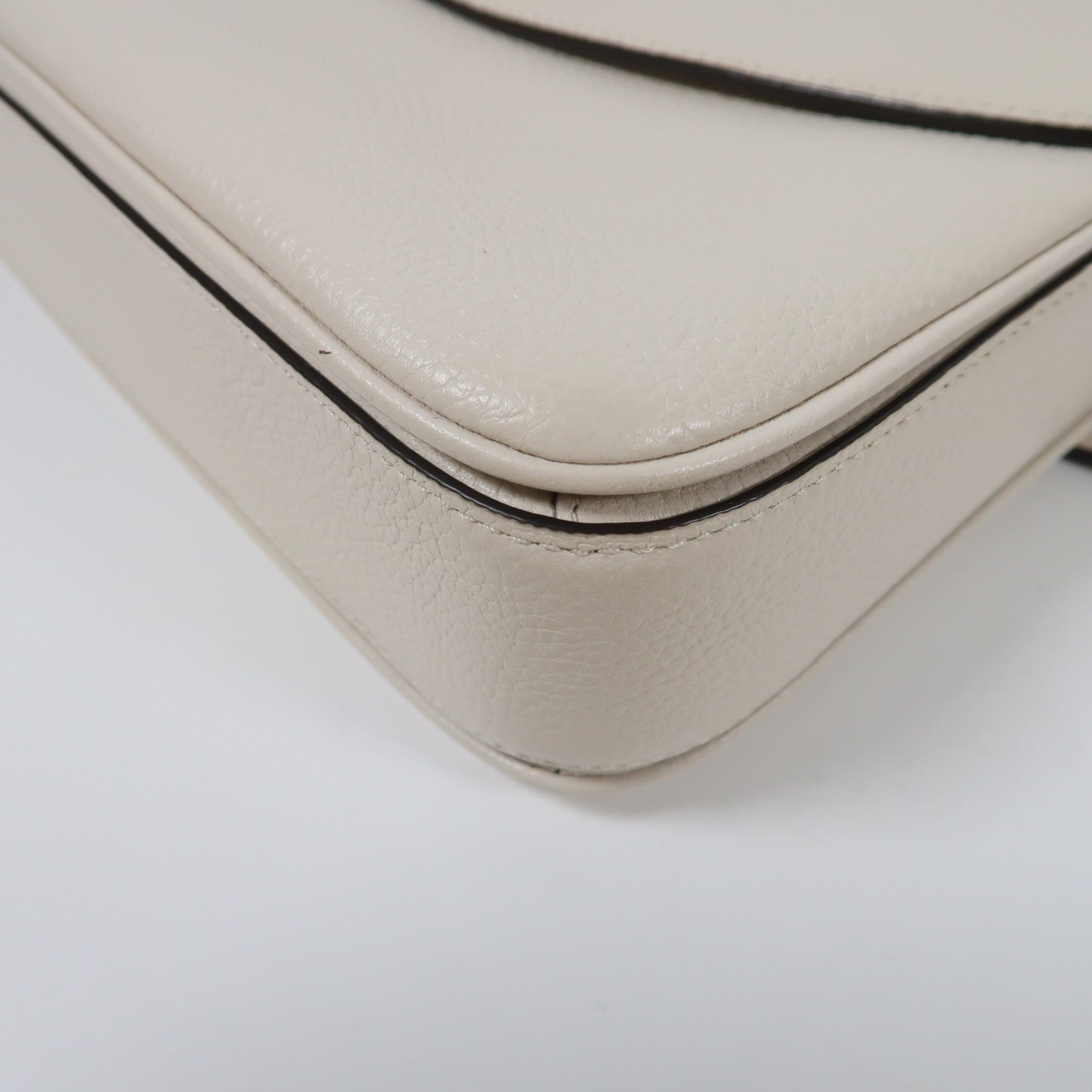 COACH 牛皮皮革Shoulder Bag金扣手挽肩背兩用袋白色